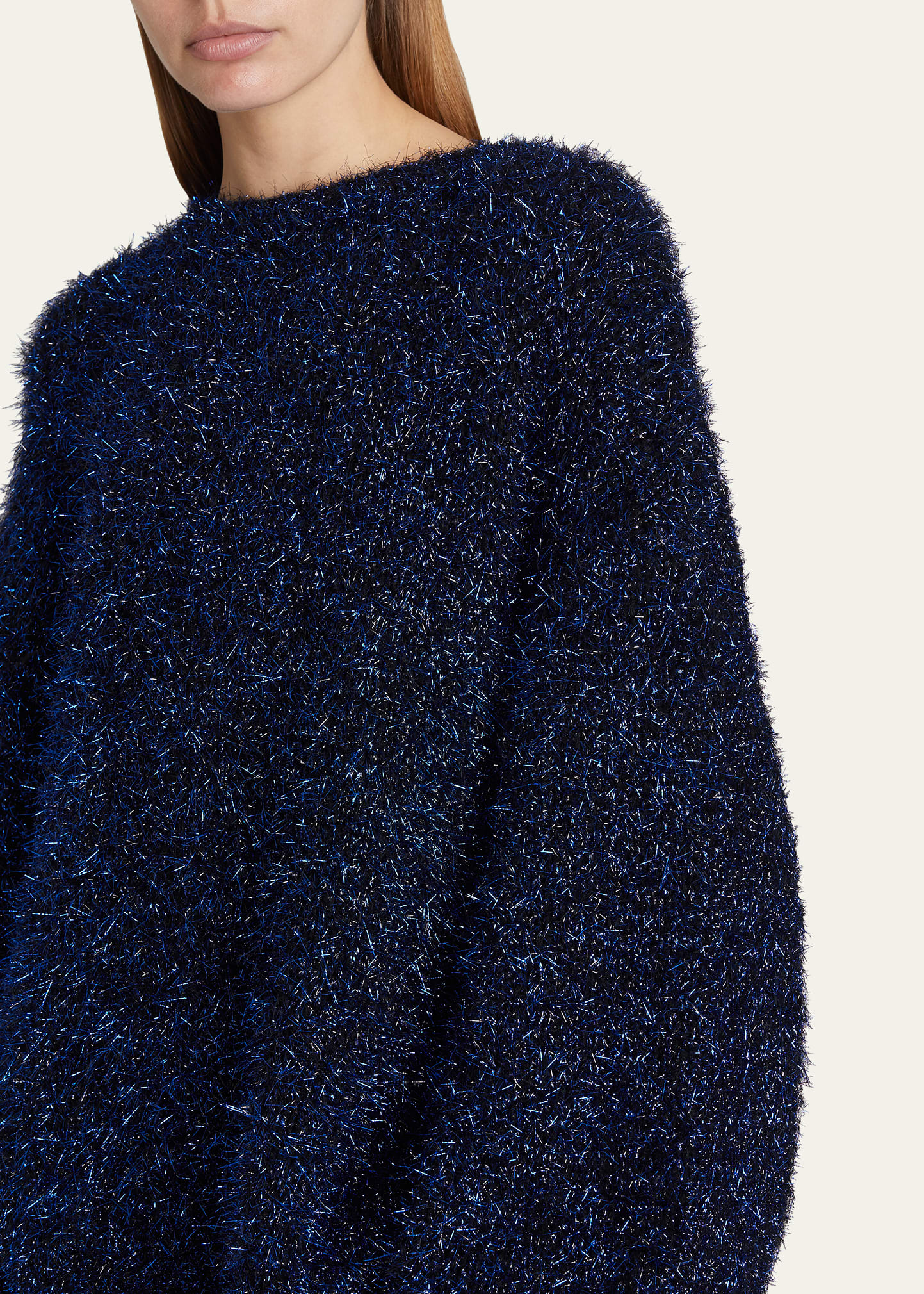Dries Van Noten Tinsel Knit Loose Sweater - Bergdorf Goodman