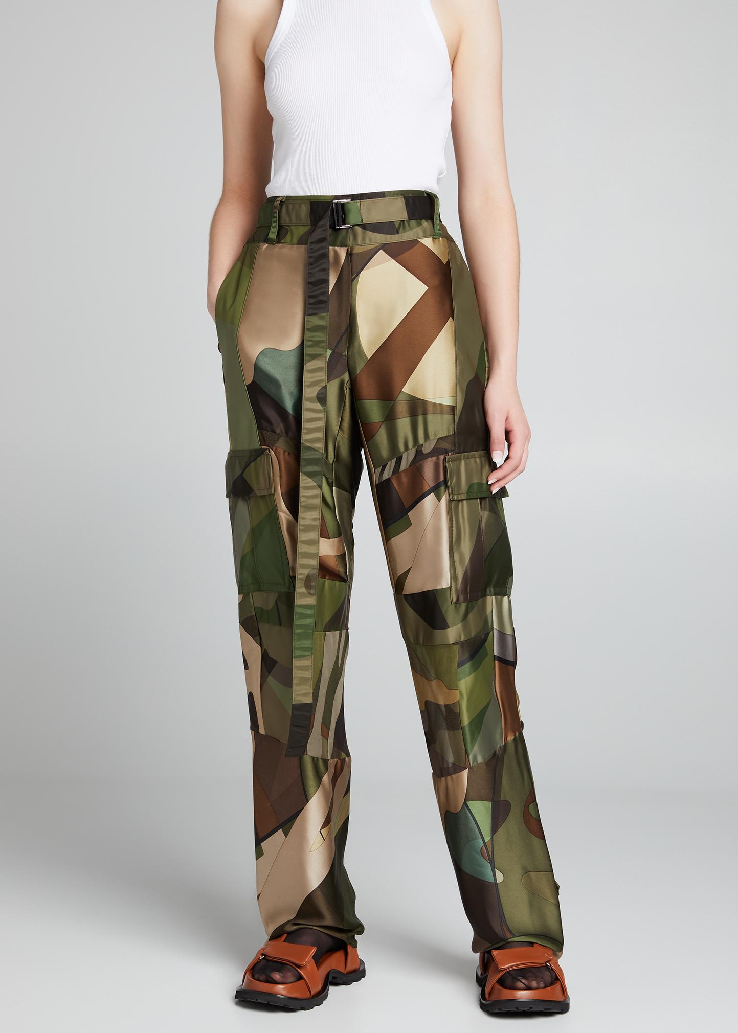 sacai KAWS Print Belted Cargo Pants - Bergdorf Goodman