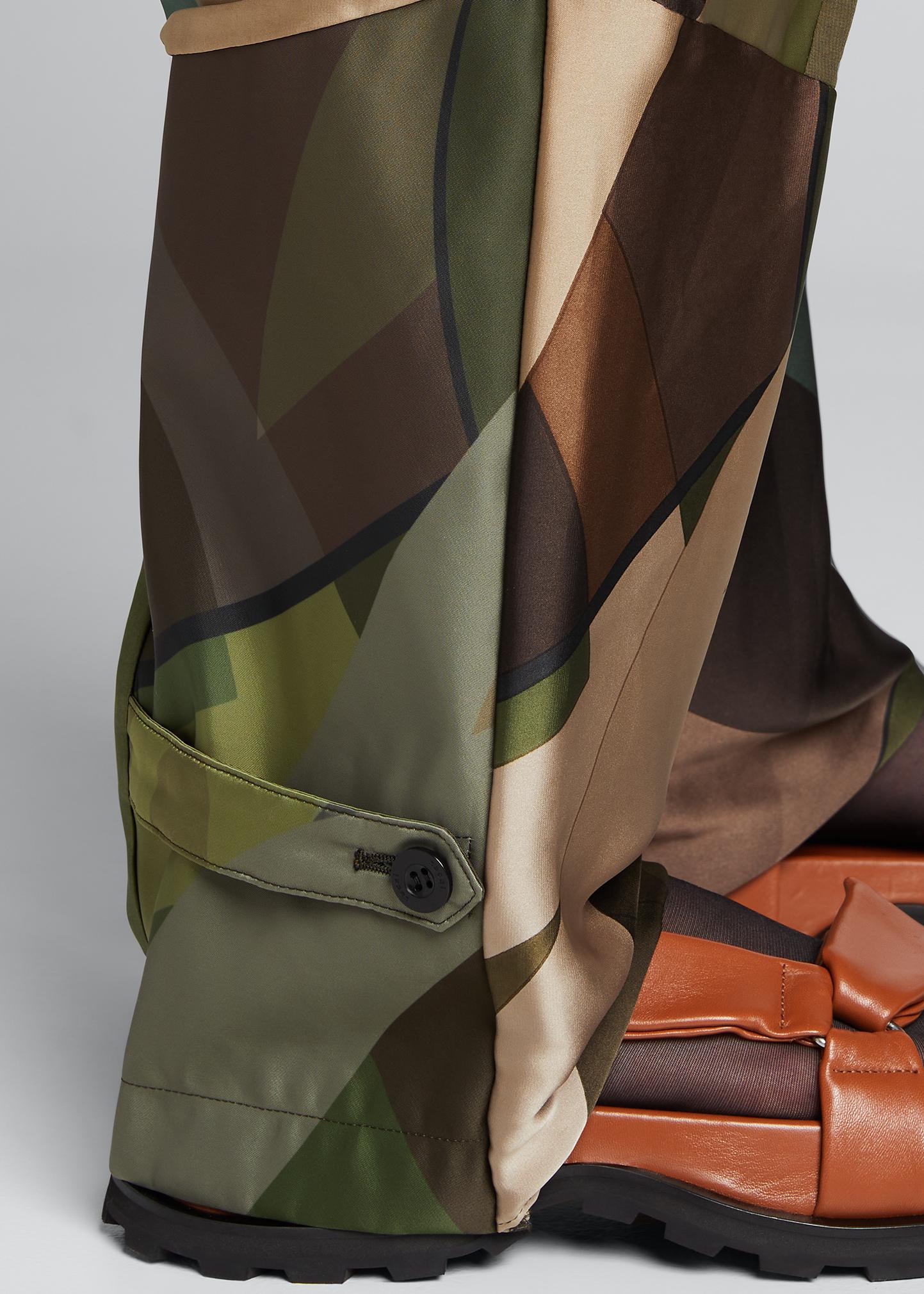 sacai KAWS Print Belted Cargo Pants - Bergdorf Goodman