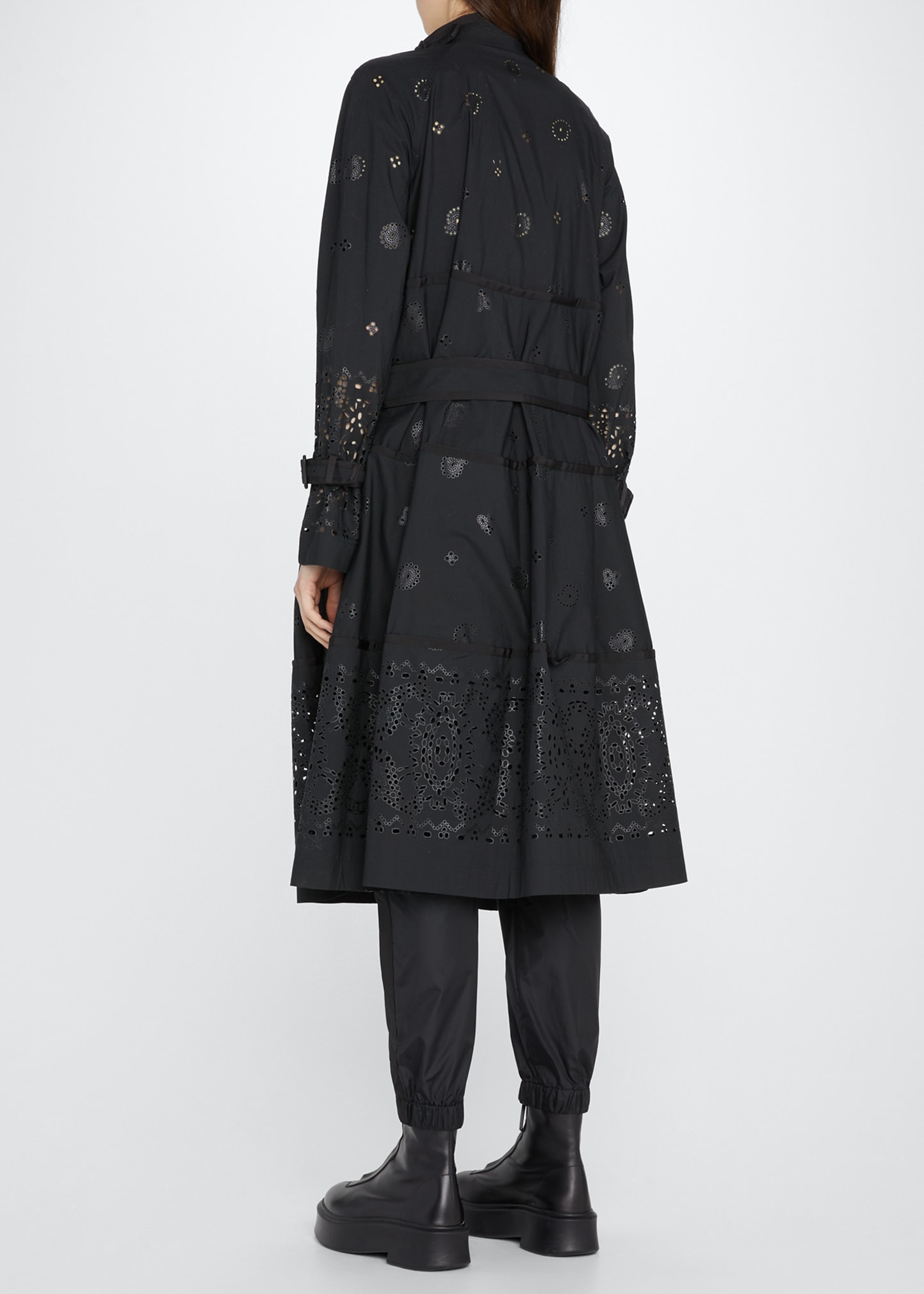 SACAI Bandana Opal Laser-Cut Trench Coat - Bergdorf Goodman