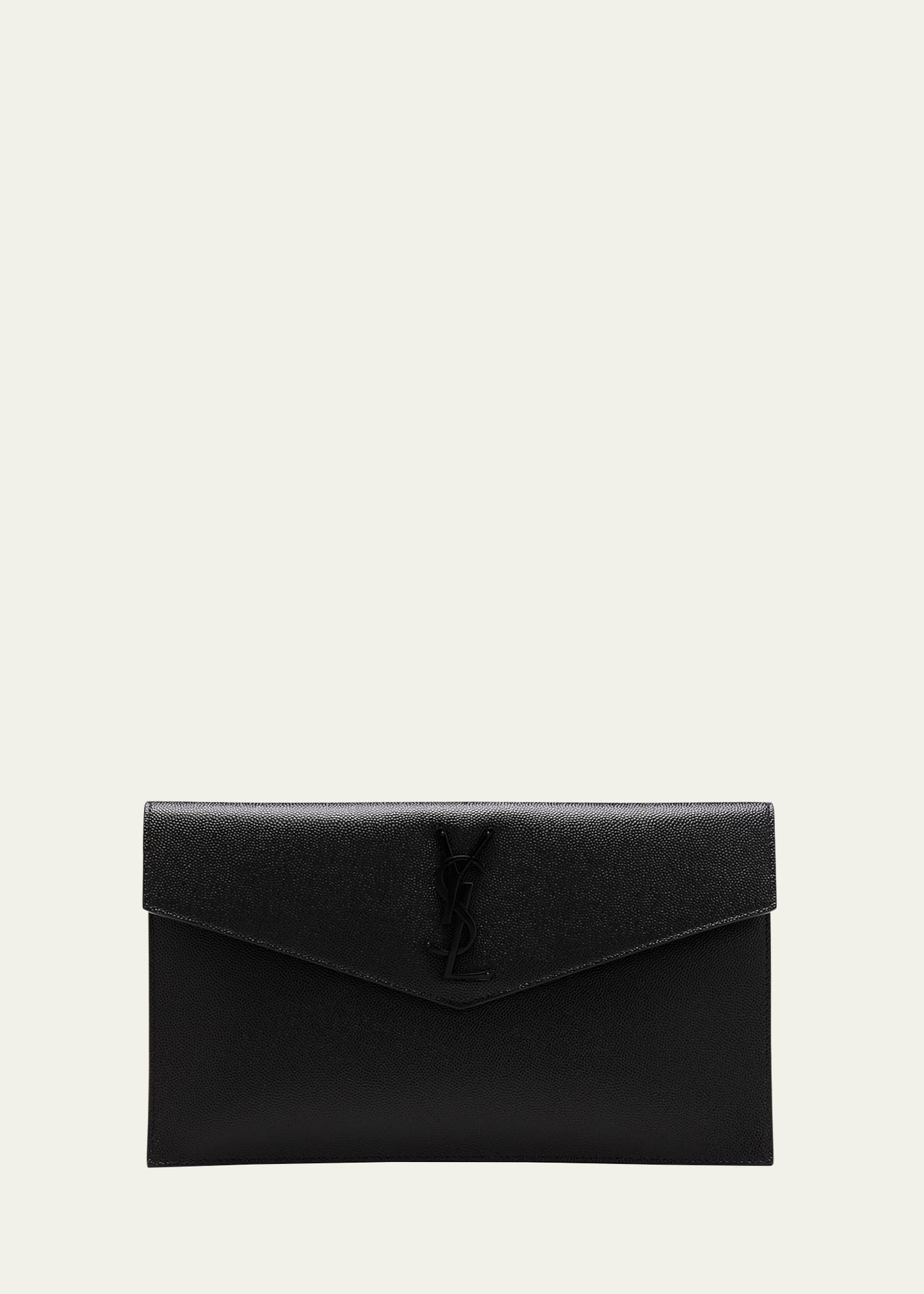 Saint laurent uptown leather pouch hot sale