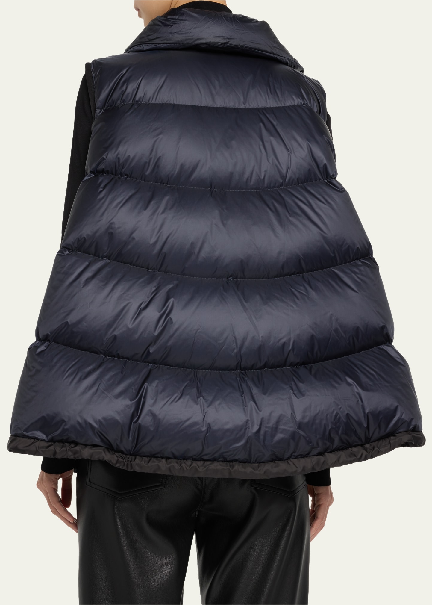 sacai Asymmetric Zipper Puffer Vest - Bergdorf Goodman