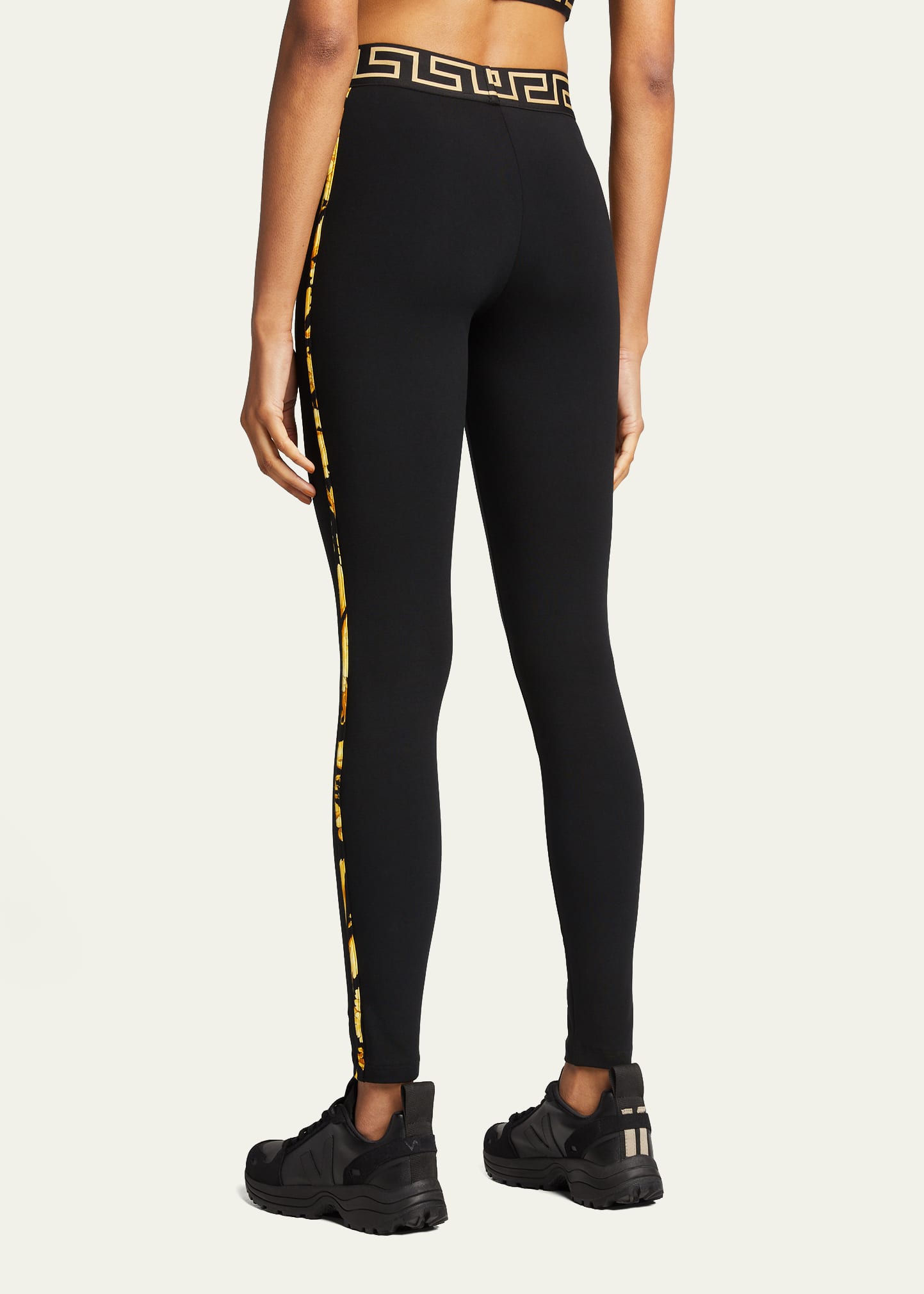 Versace Greca Border Active Cotton Leggings Bergdorf Goodman