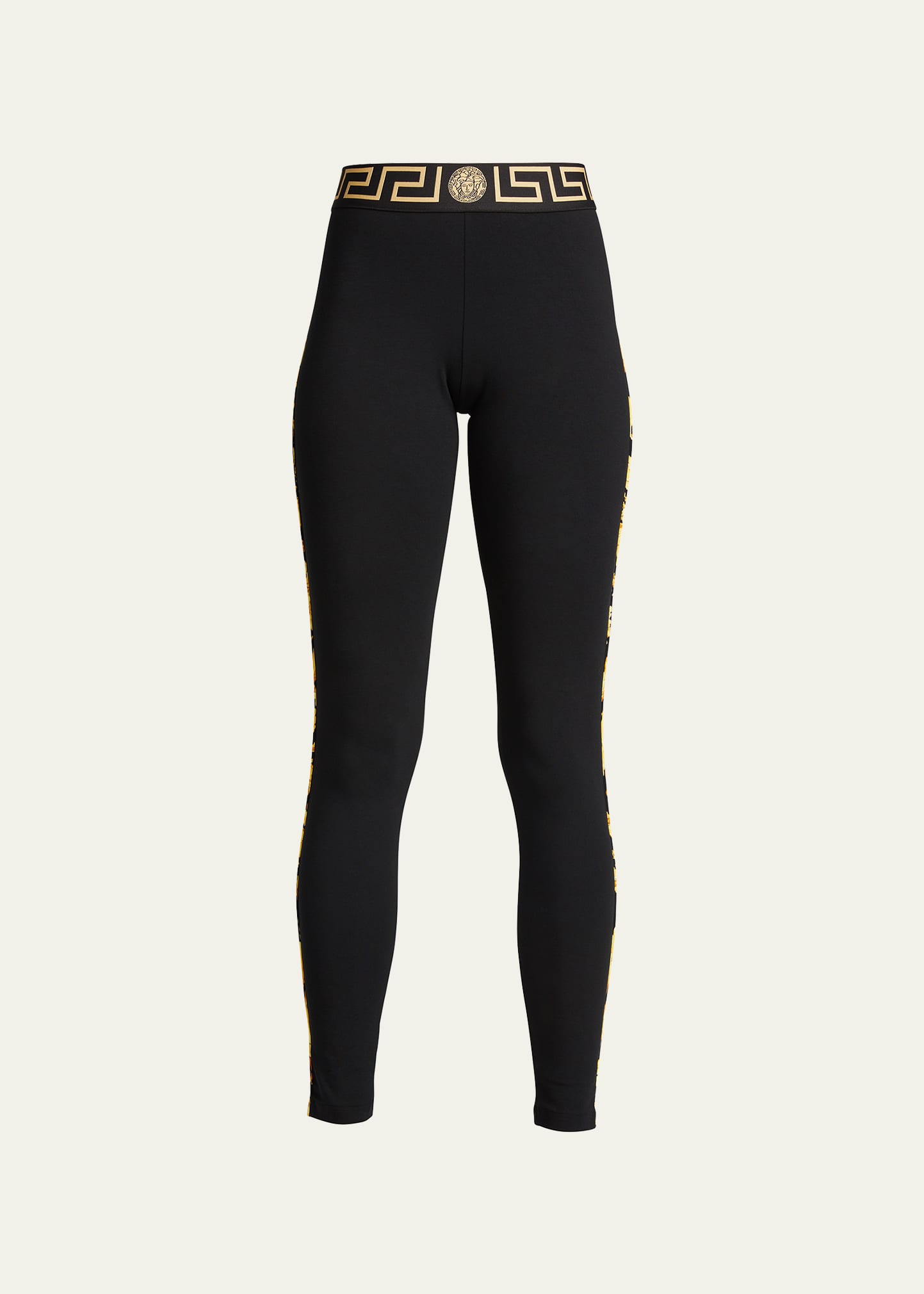 Versace Greca Waistband Performance Leggings - Farfetch