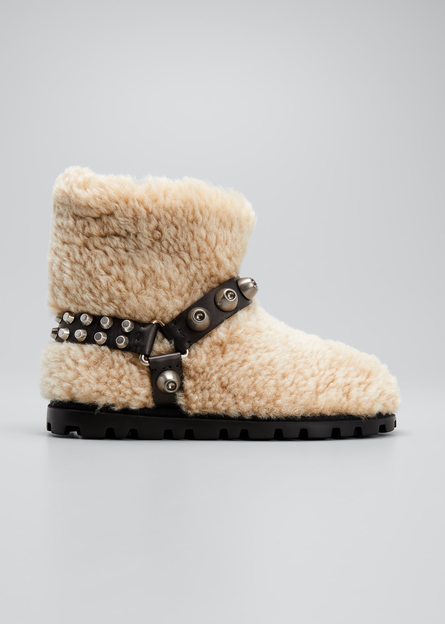 Miu miu discount shearling shoes