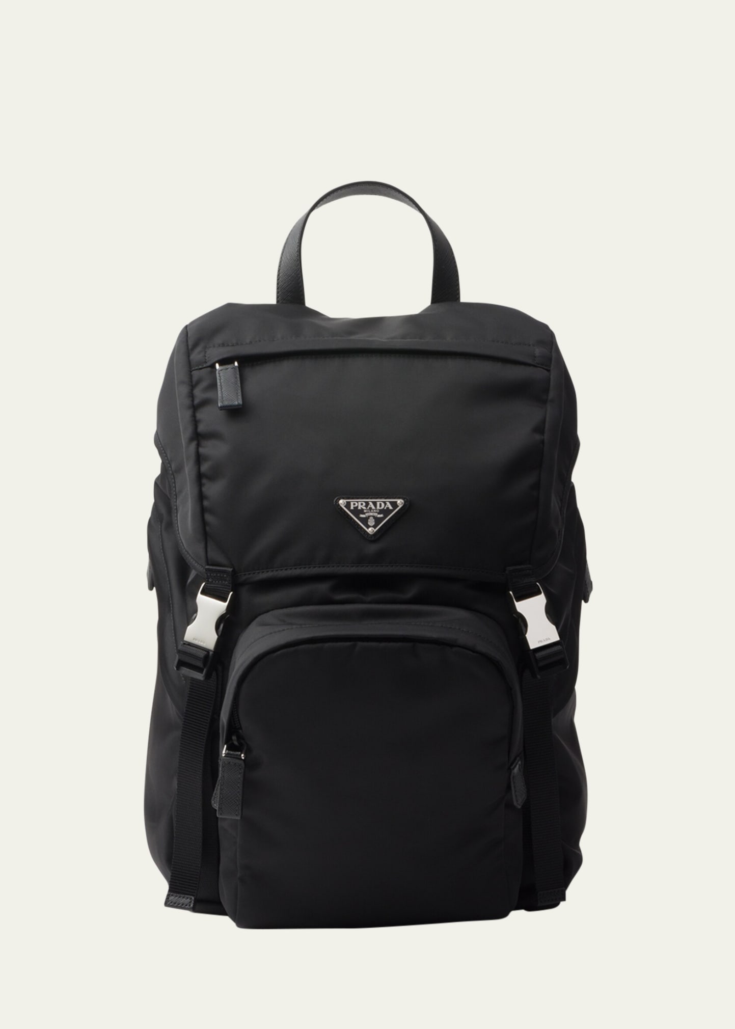 Prada Black Logo Nylon Laptop Bag for Men