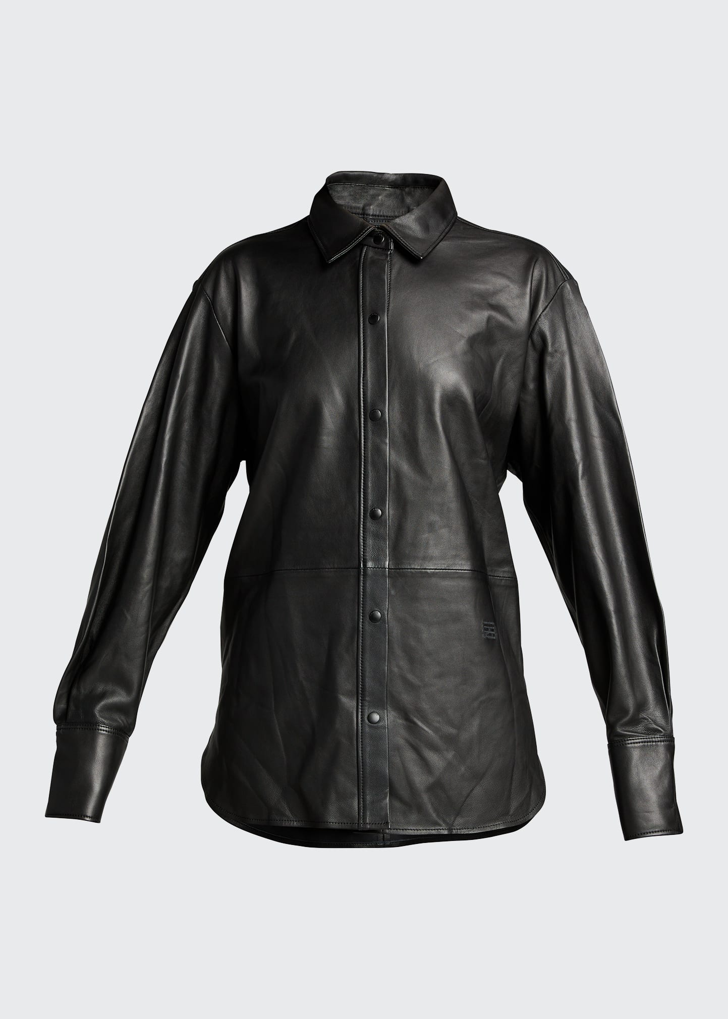トップス th product Leather Oversized Shirt FRAME The Oversized Leather Shirt - Bergdorf Goodman
