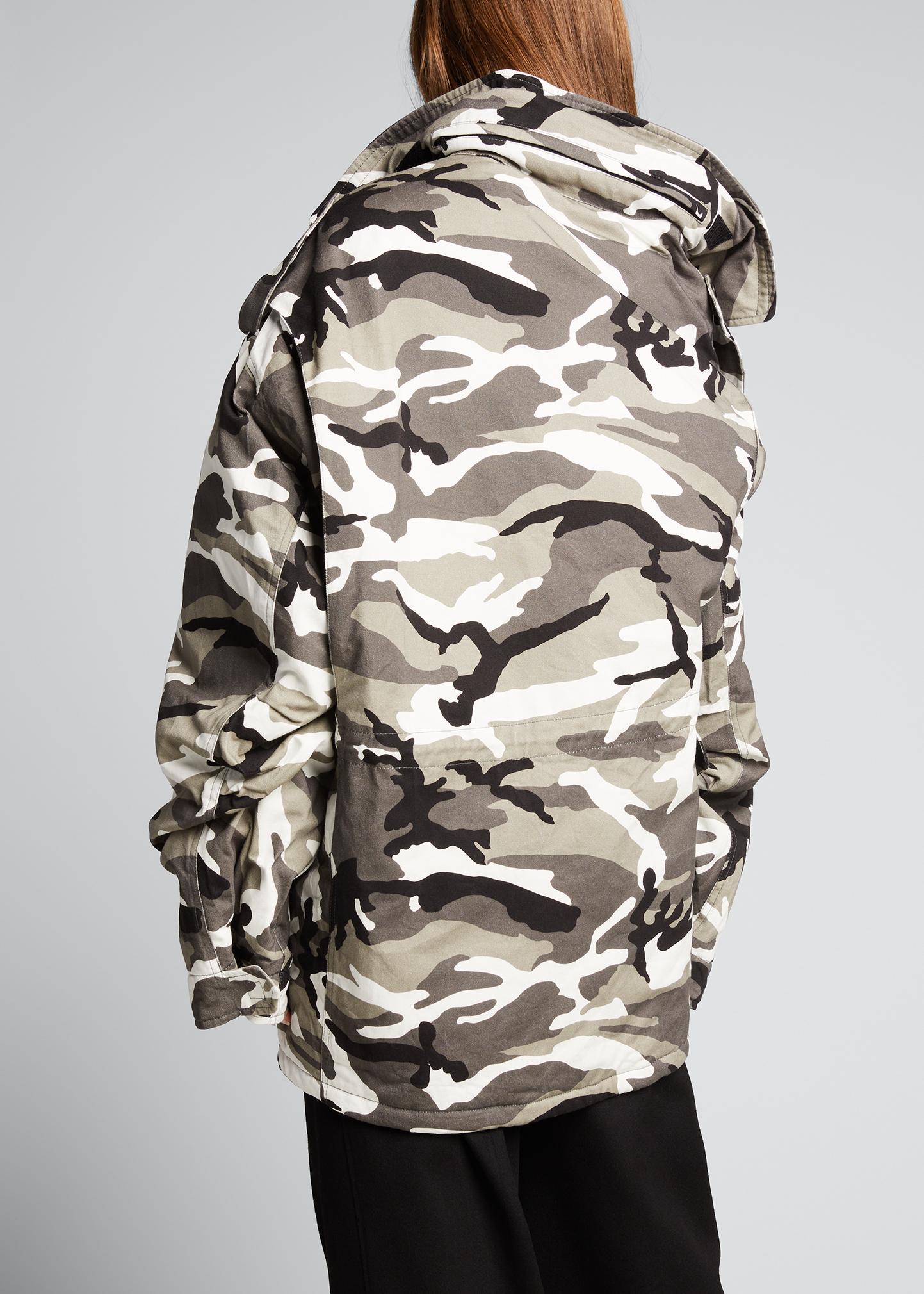 Balenciaga Camo Off-Centered Parka - Bergdorf Goodman