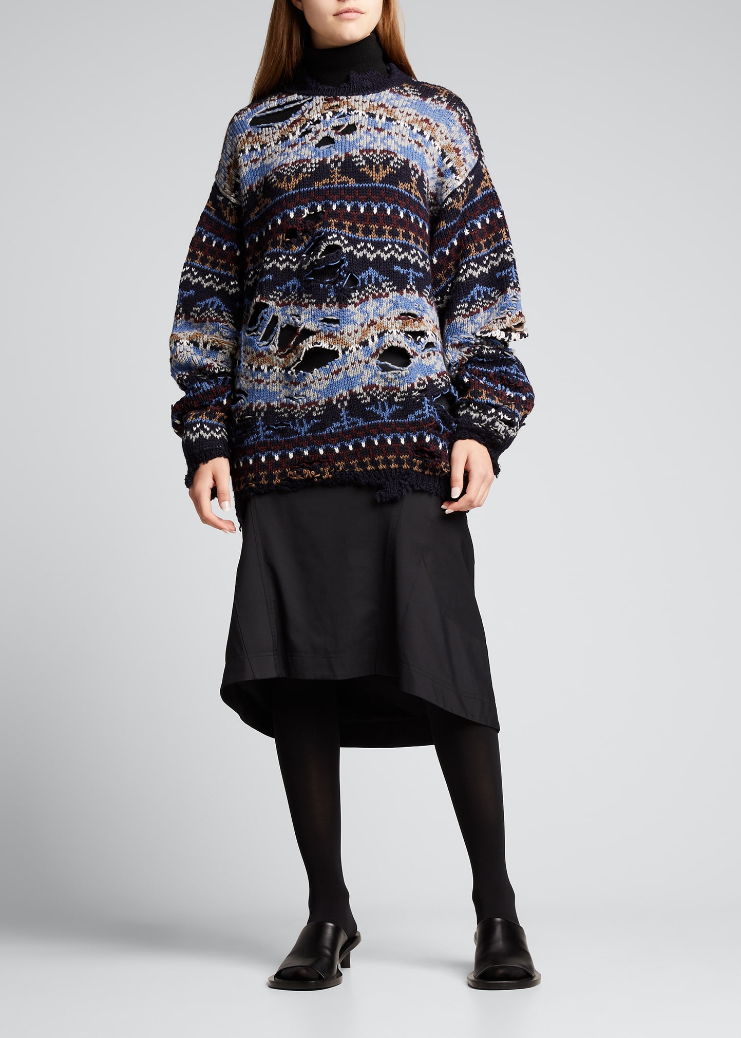 【BALENCIAGA×アレキサンダーワン】 キルティング 切替 ニット BALENCIAGA×アレキサンダーワン】 キルティング 切替 ニット