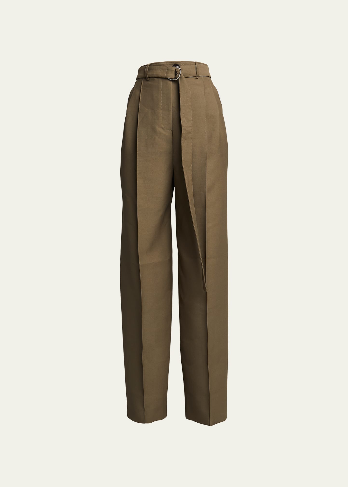 Peter Do Signature Belted Tailored Wool Pants
