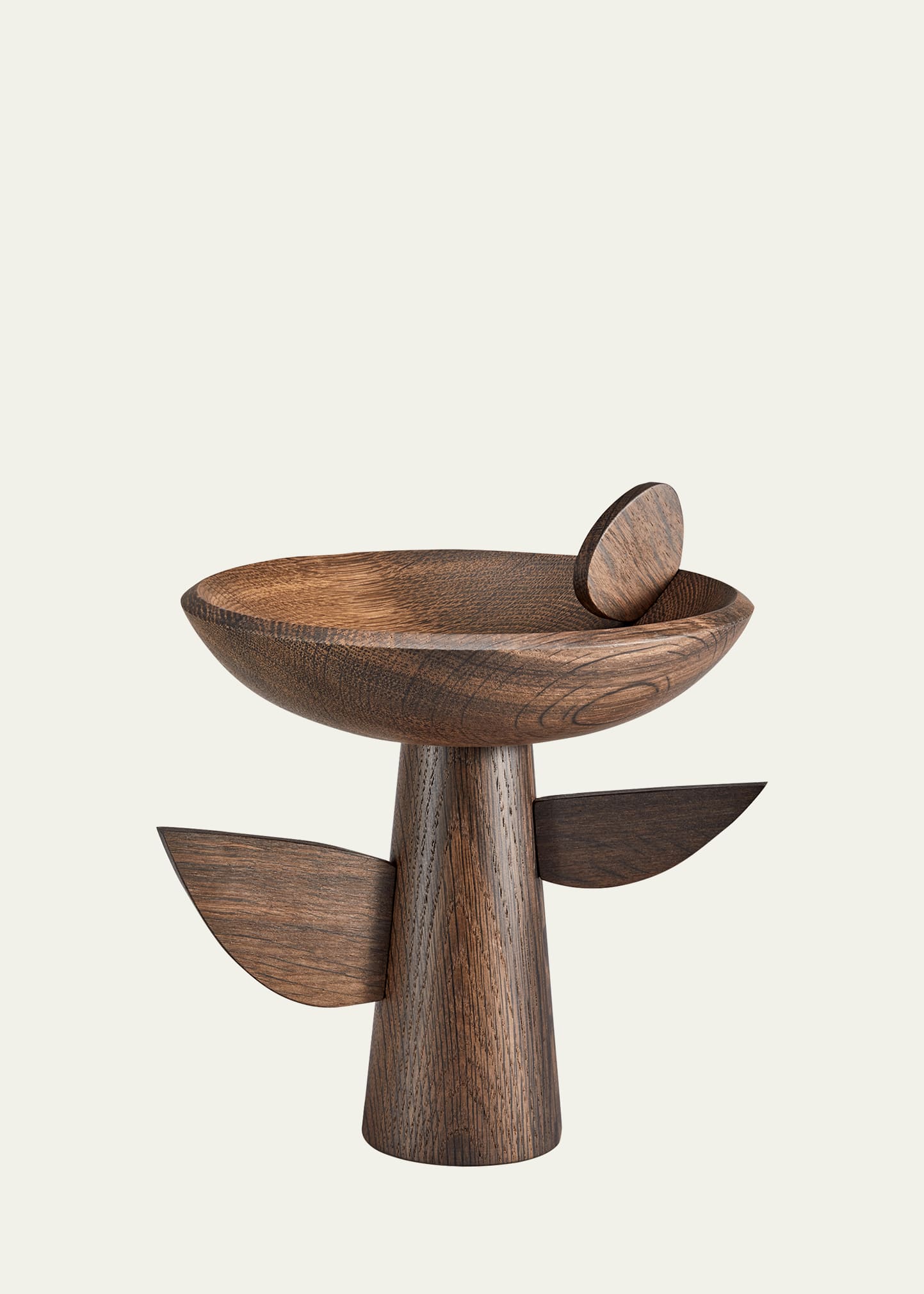 L'Objet Kelly Behun Leaf Smoked Oak Footed Bowl