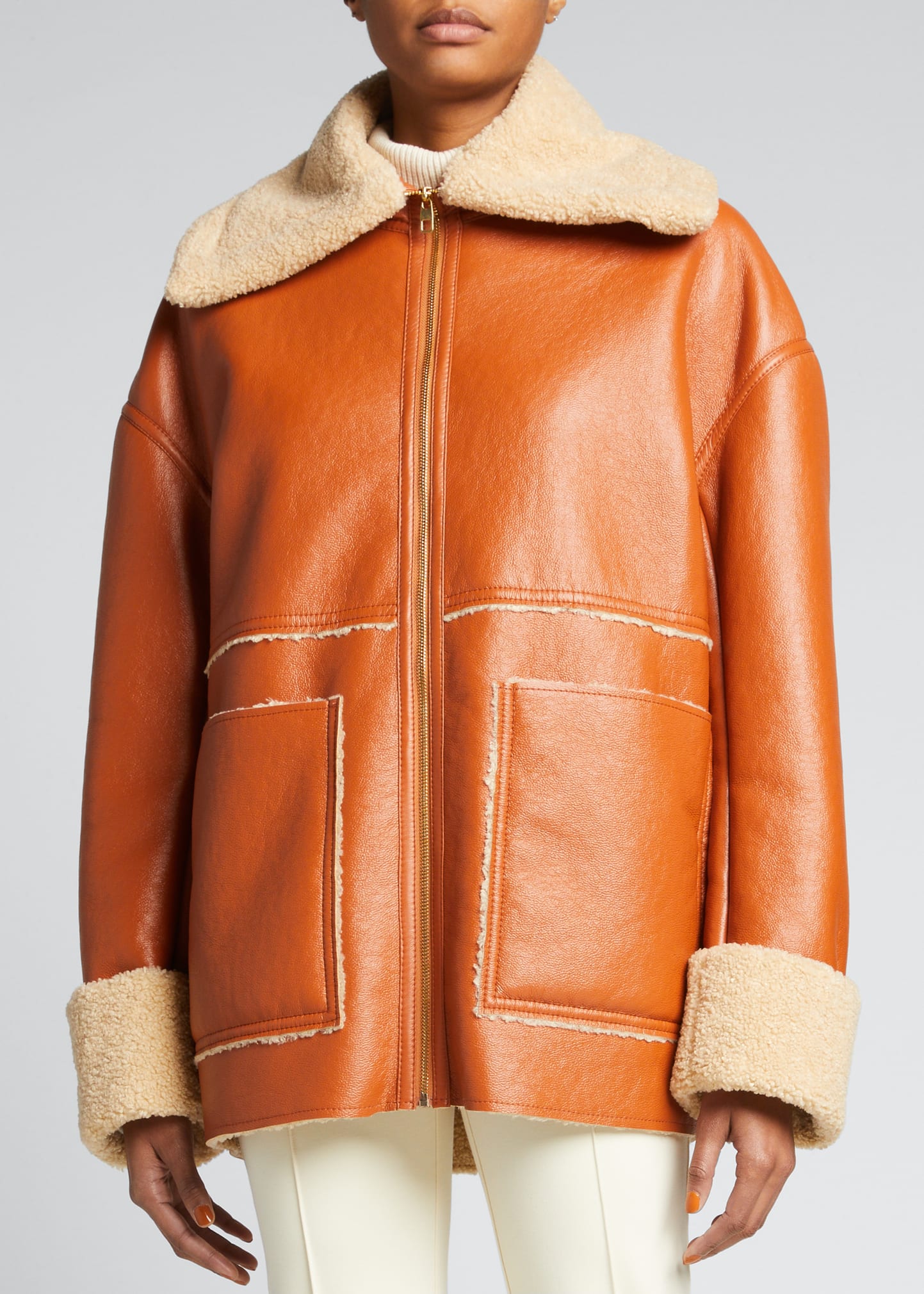 Nanushka Beryl Faux-Shearling Coat - Bergdorf Goodman