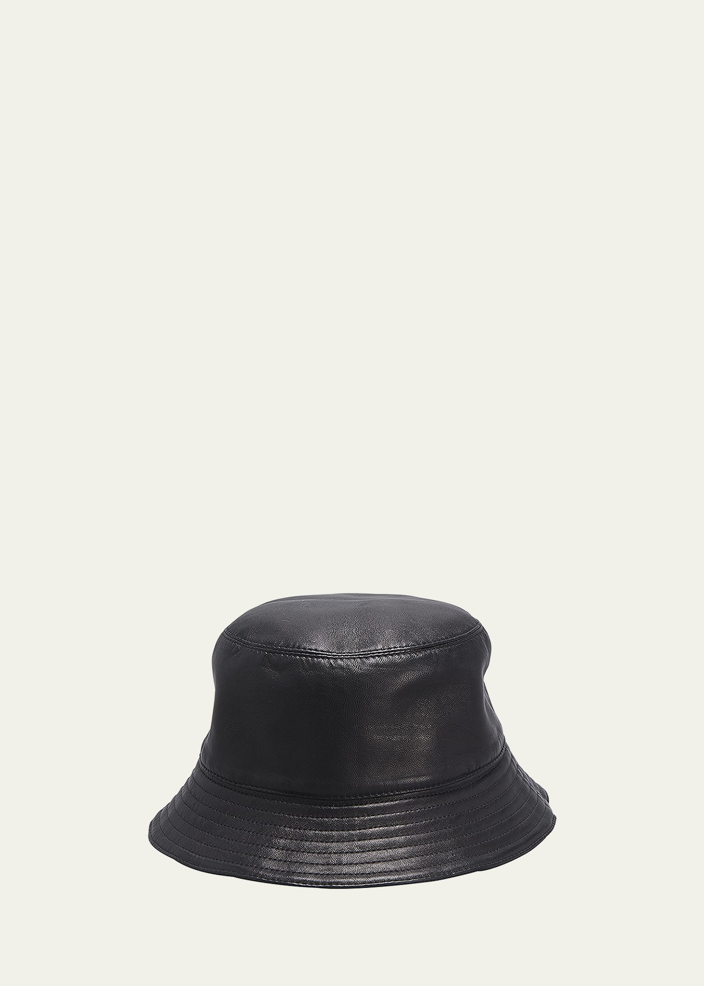 Loewe Leather Bucket Hat - Black - Hats