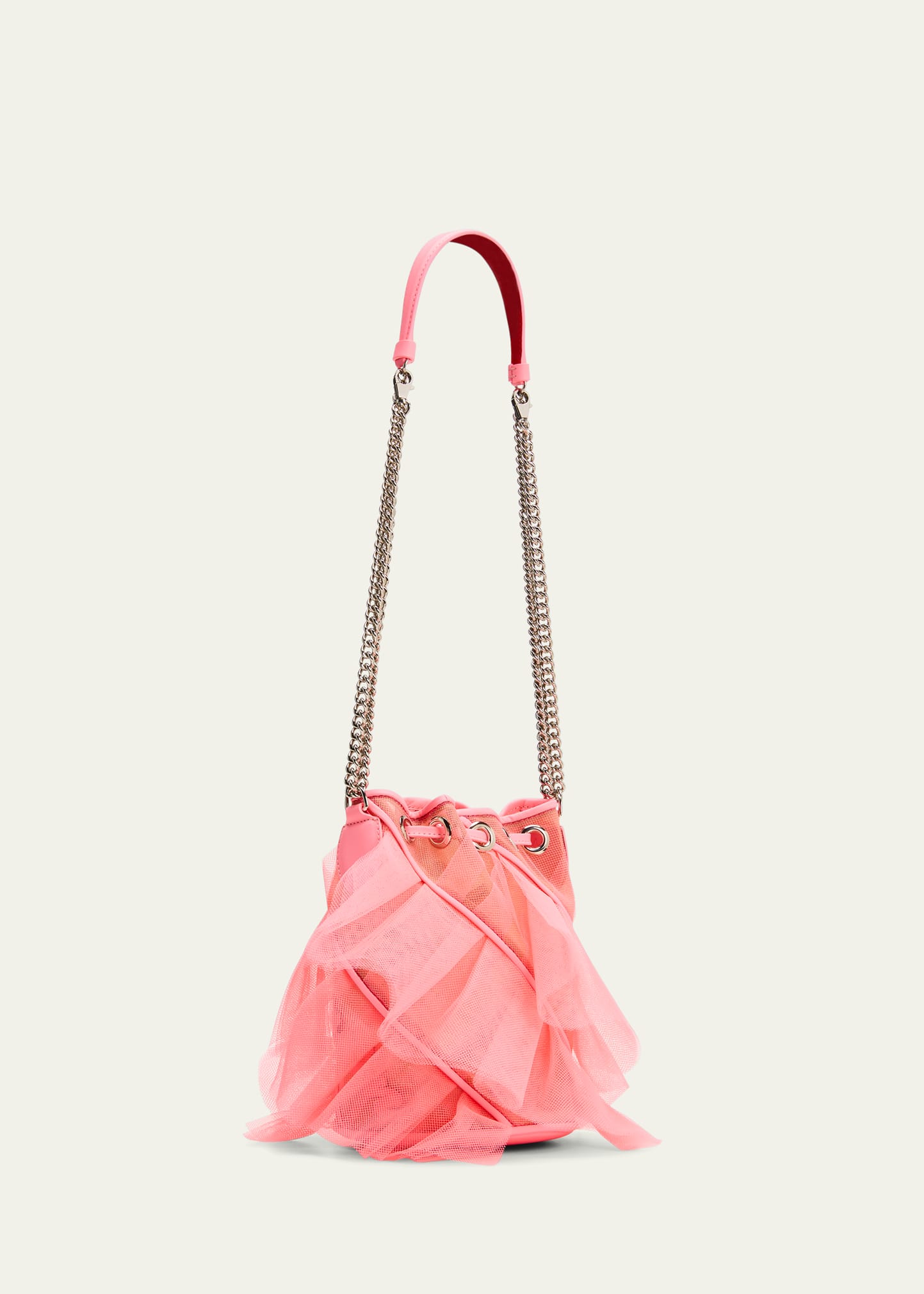 Christian Louboutin Marie Jane Ruffle Tulle Bucket Bag - Bergdorf