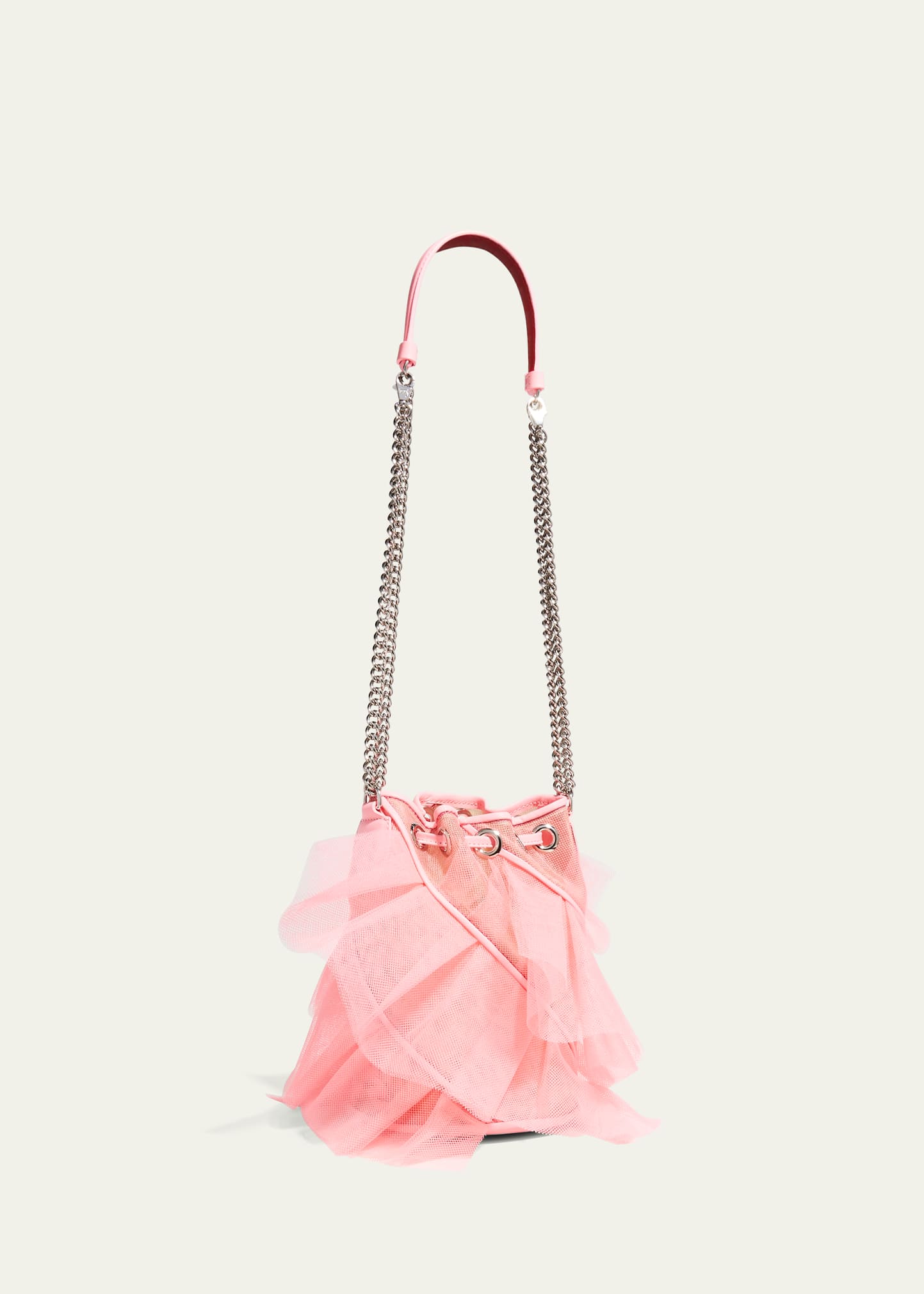 Christian Louboutin Marie Jane Ruffle Tulle Bucket Bag - Bergdorf