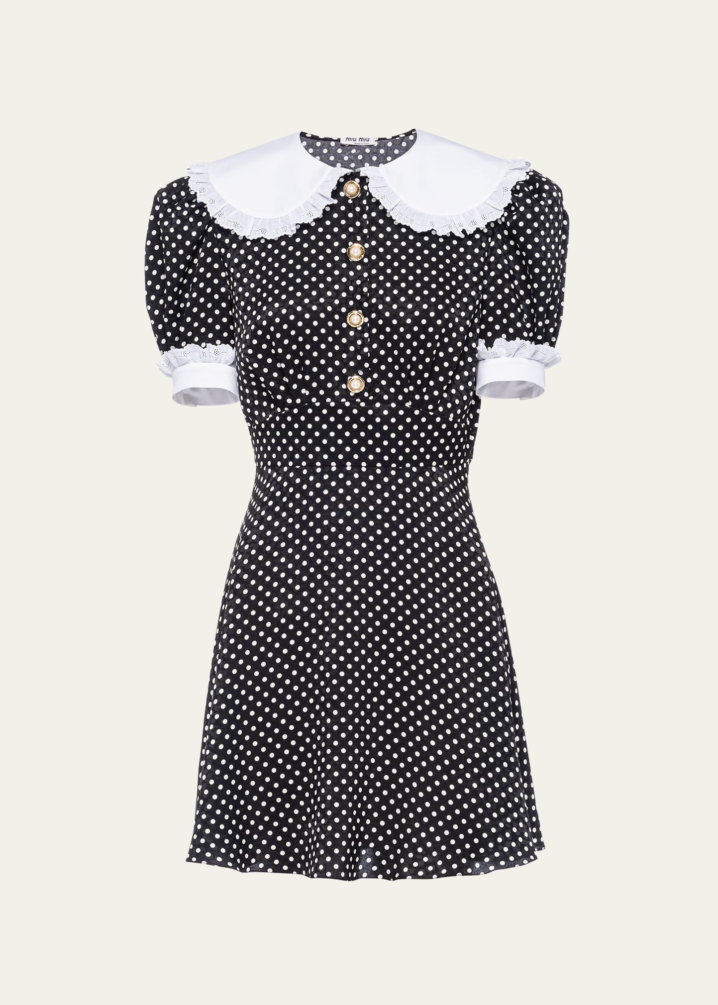 meing dot puff dress ミイン【新品タグ付き】
