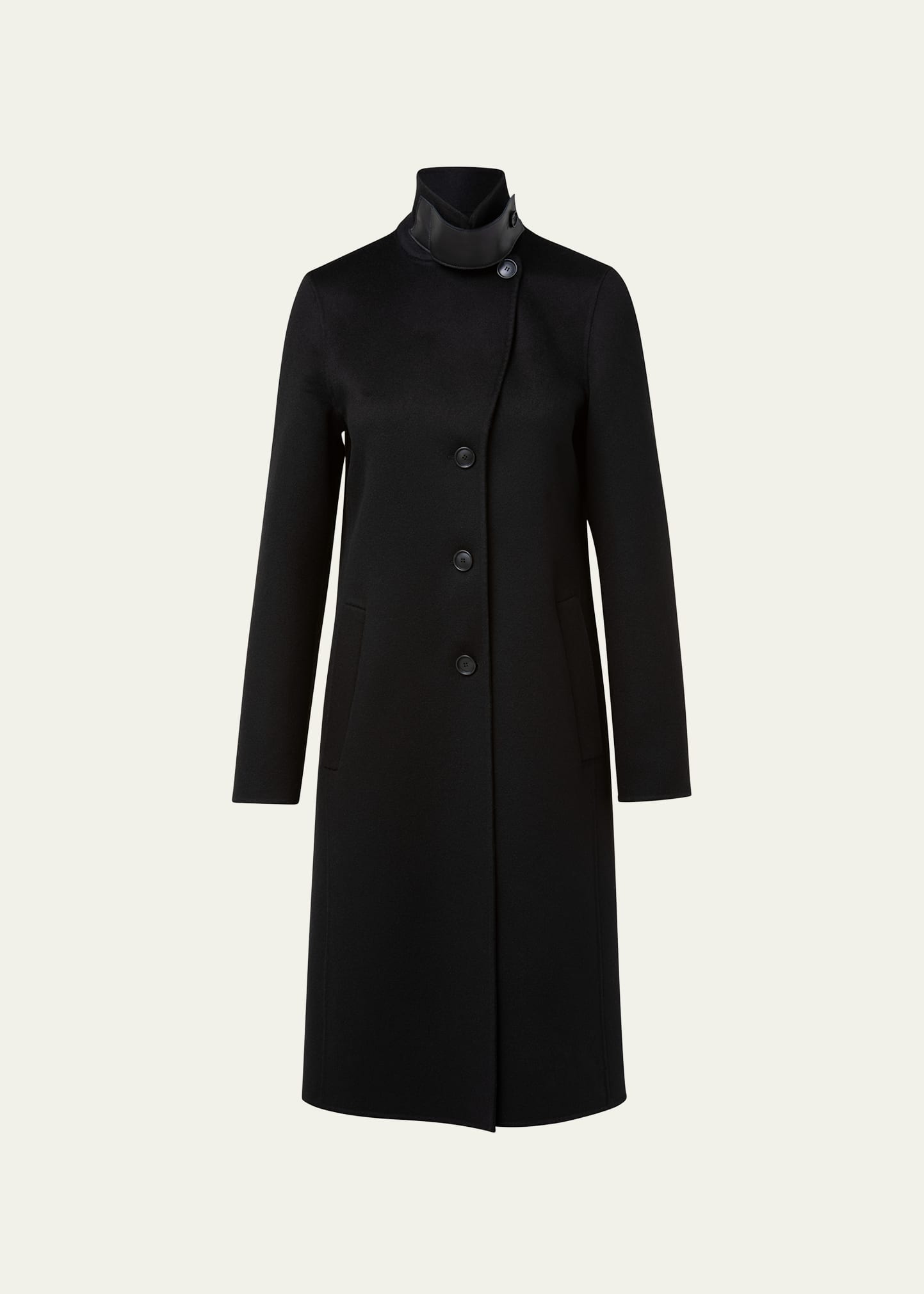 Valentino Leather Cape Trench Coat - Bergdorf Goodman