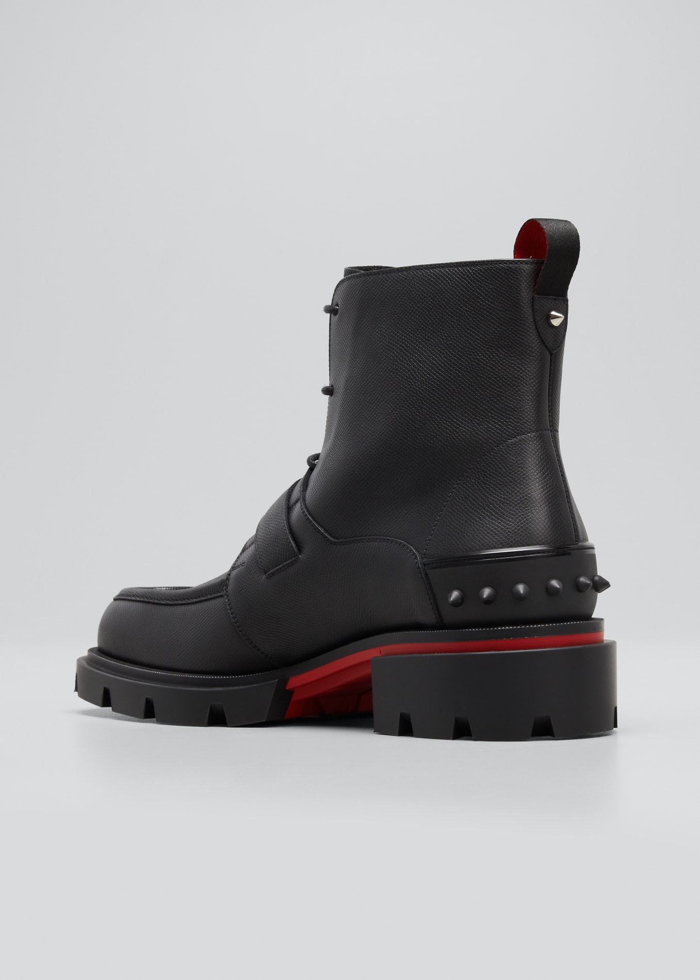 Christian Louboutin Men's Our Georges Red Sole Textured Leather