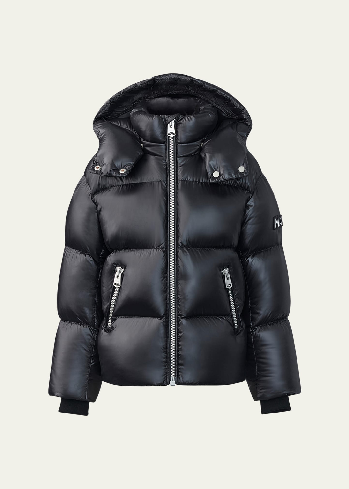 Jesse, Lustrous light down jacket with monogram print for toddlers (2-6  years)