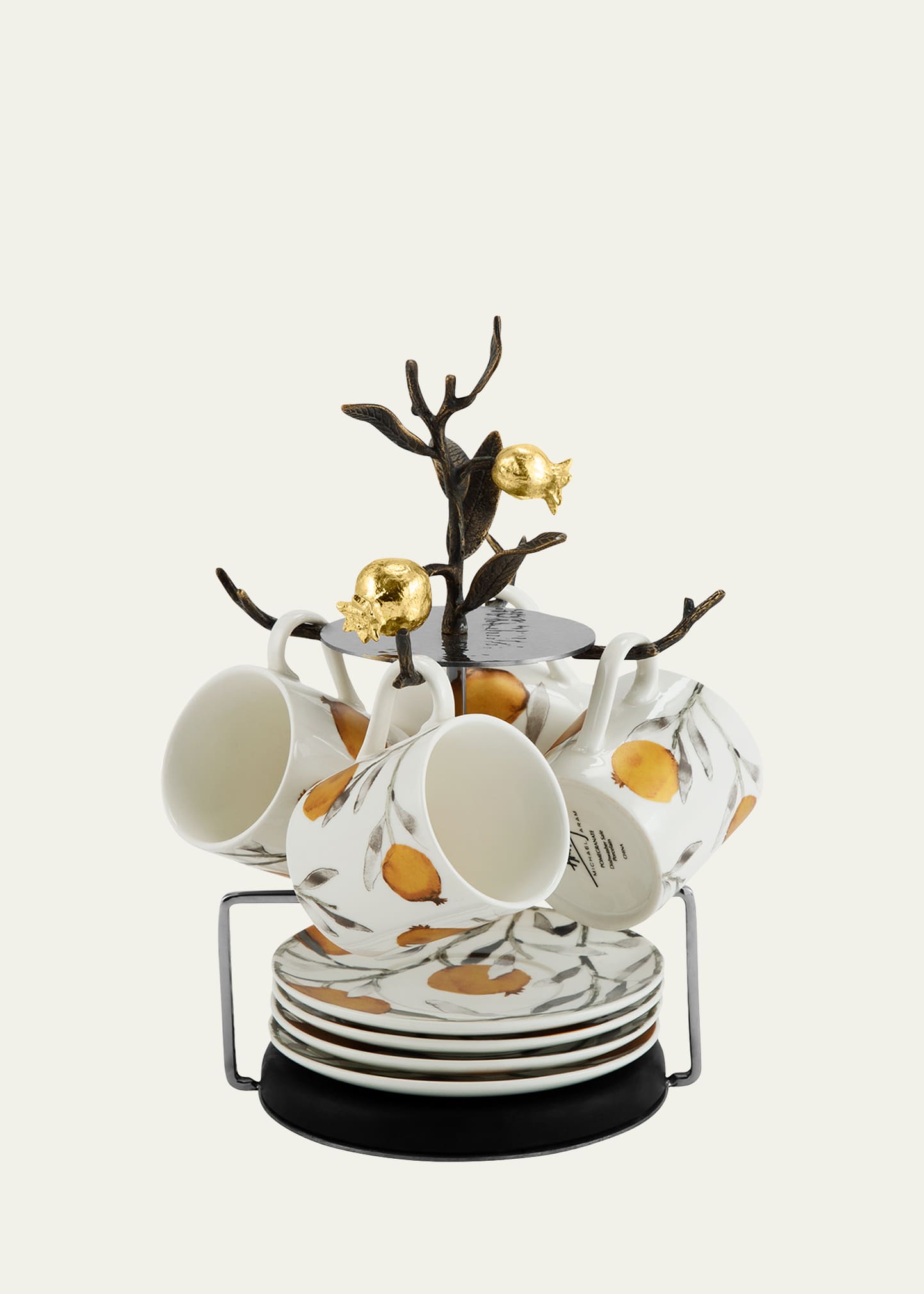 Michael Aram Pomegranate Demitasse Set with Stand - Bergdorf Goodman