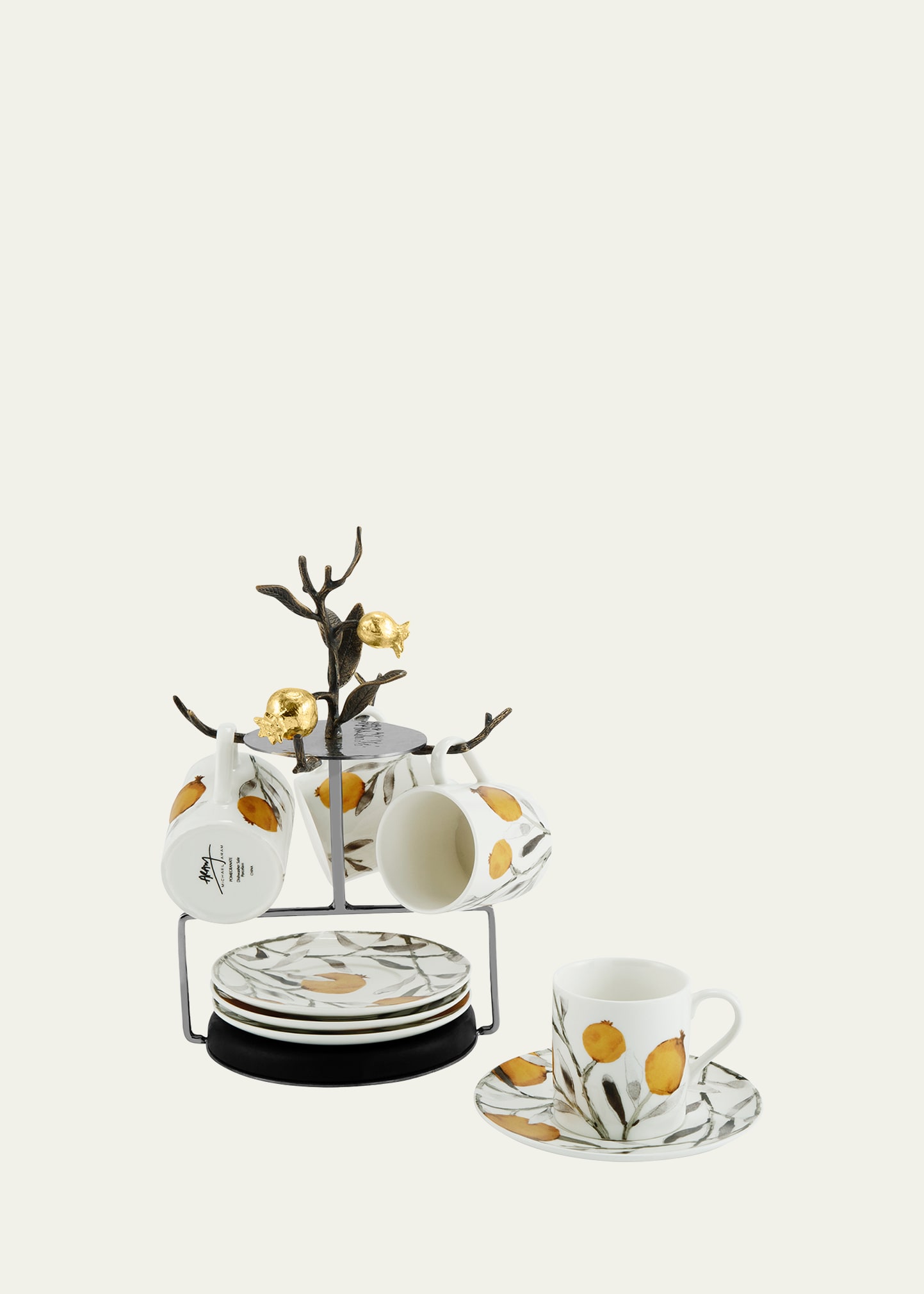 Michael Aram Pomegranate Demitasse Set with Stand - Bergdorf Goodman