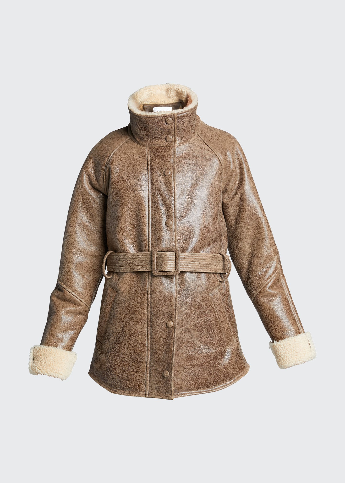 Veronica Beard Bonny Leather Coat Bergdorf Goodman