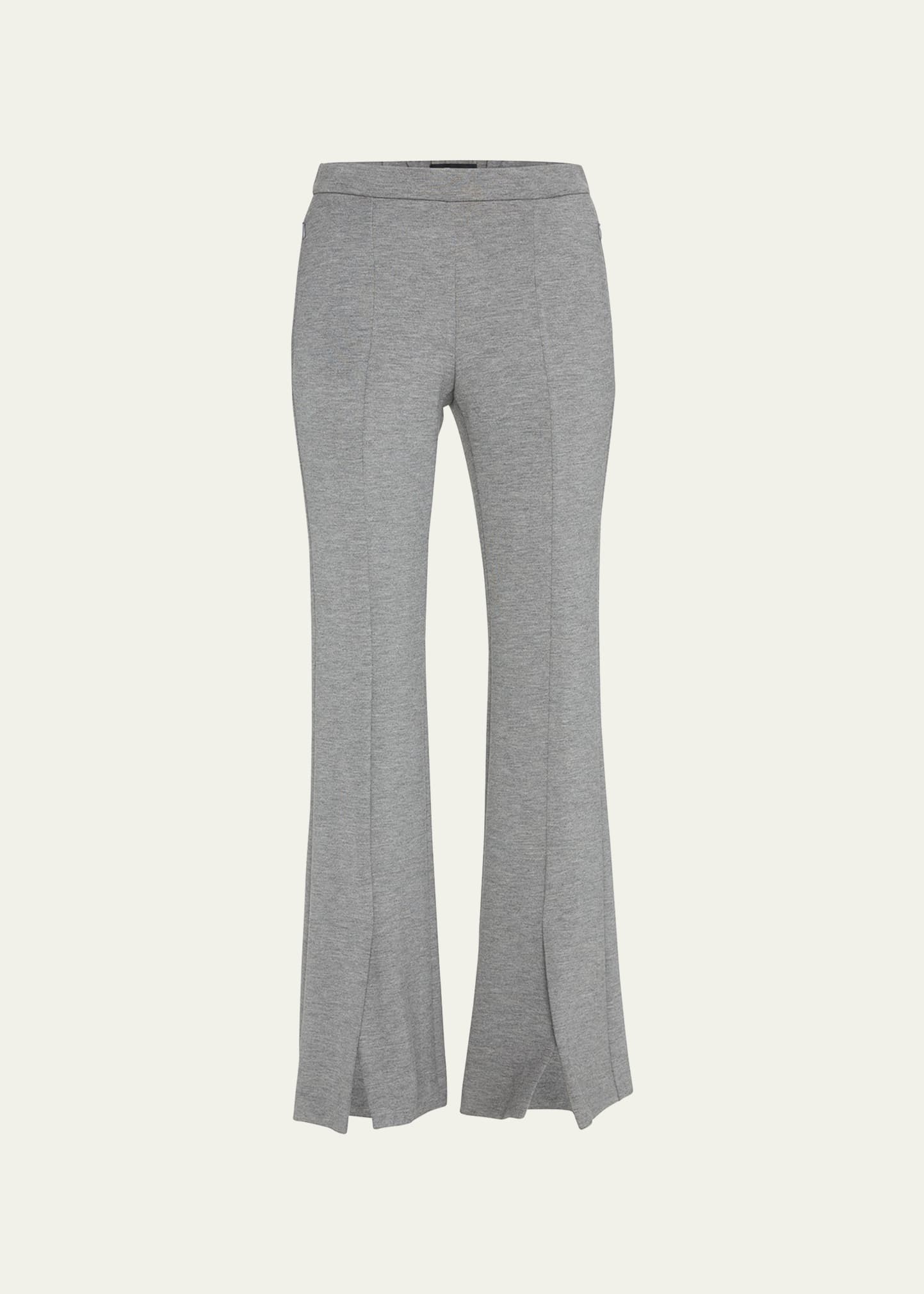 Theory Demitria Flare-Leg Double-Knit Vented Pants