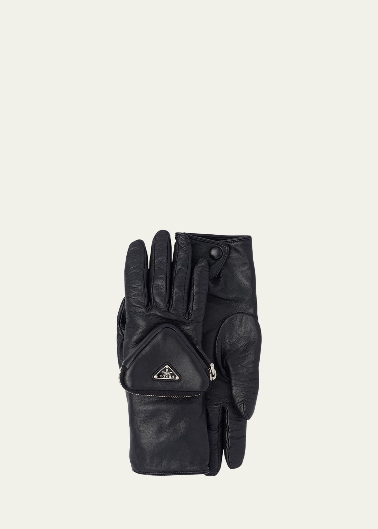 Leather gloves Prada Pink size 9 Inches in Leather - 39043750