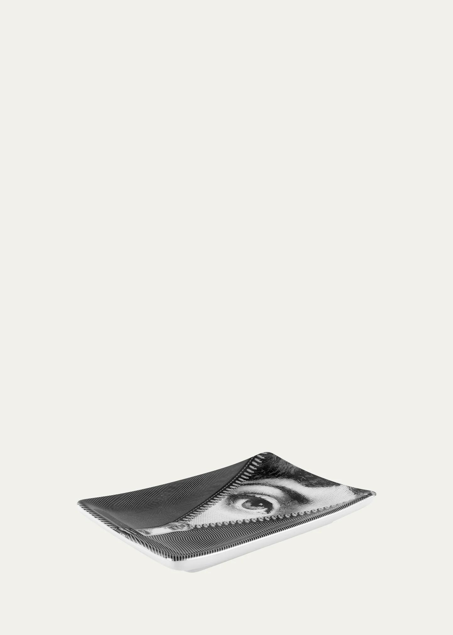 Fornasetti 사각 재떨이 테마 에 바리아지오니 n401 지퍼 아이