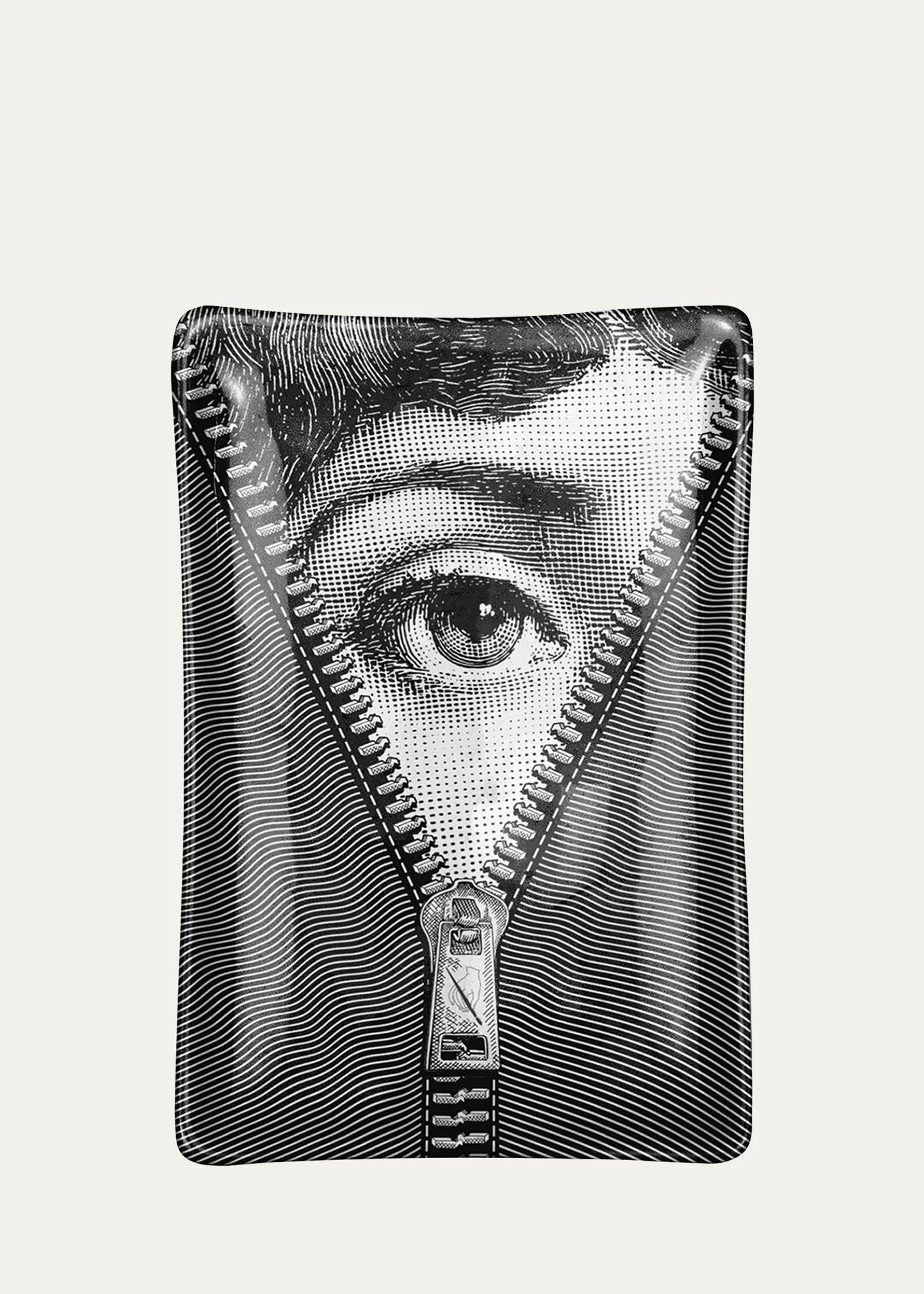 Fornasetti 사각 재떨이 테마 에 바리아지오니 n401 지퍼 아이