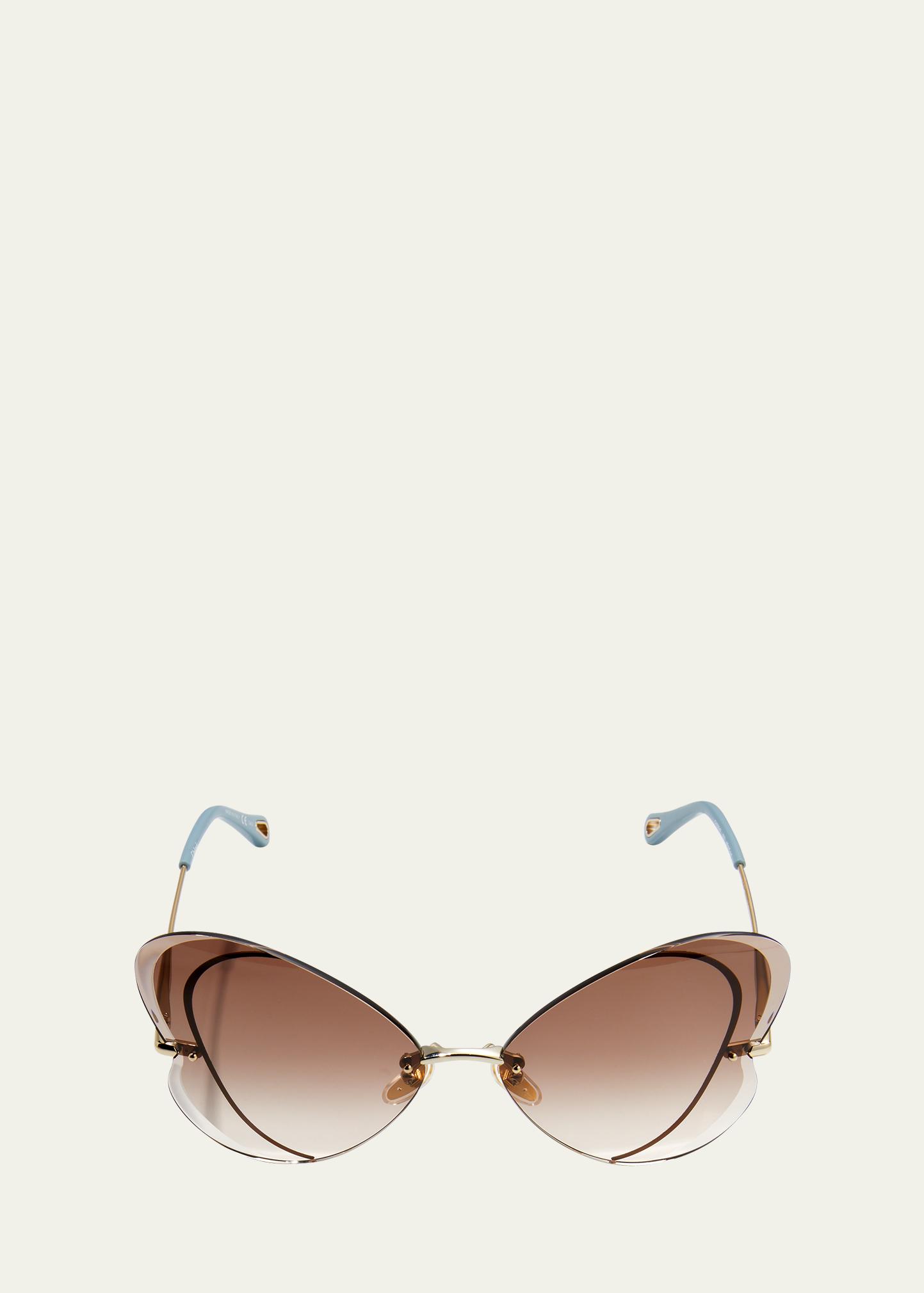 Chloe
Semi-Rimless Metal Butterfly Sunglasses
Color: GOLD/BROWN Chloé® CH0197S Butterfly Sunglasses - EuroOptica main image 3