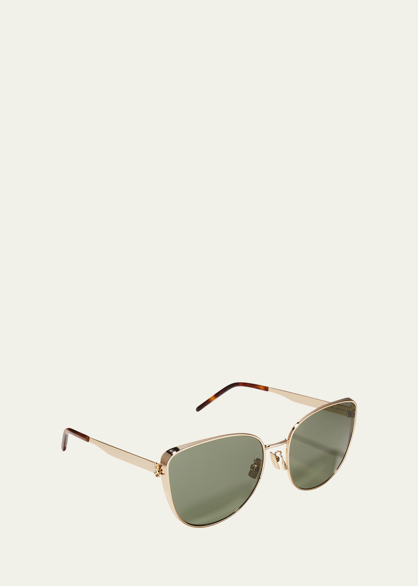 SAINT LAURENT: metal sunglasses - Gold