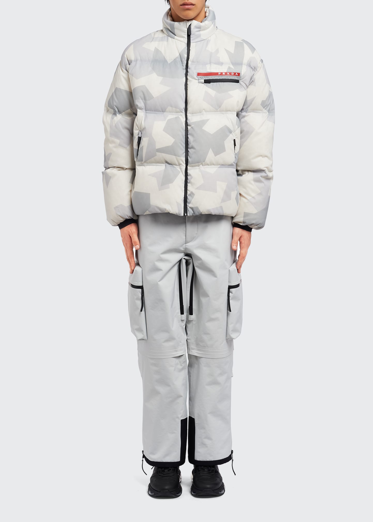 Prada Men's Marble Camo Down Jacket - Bergdorf Goodman