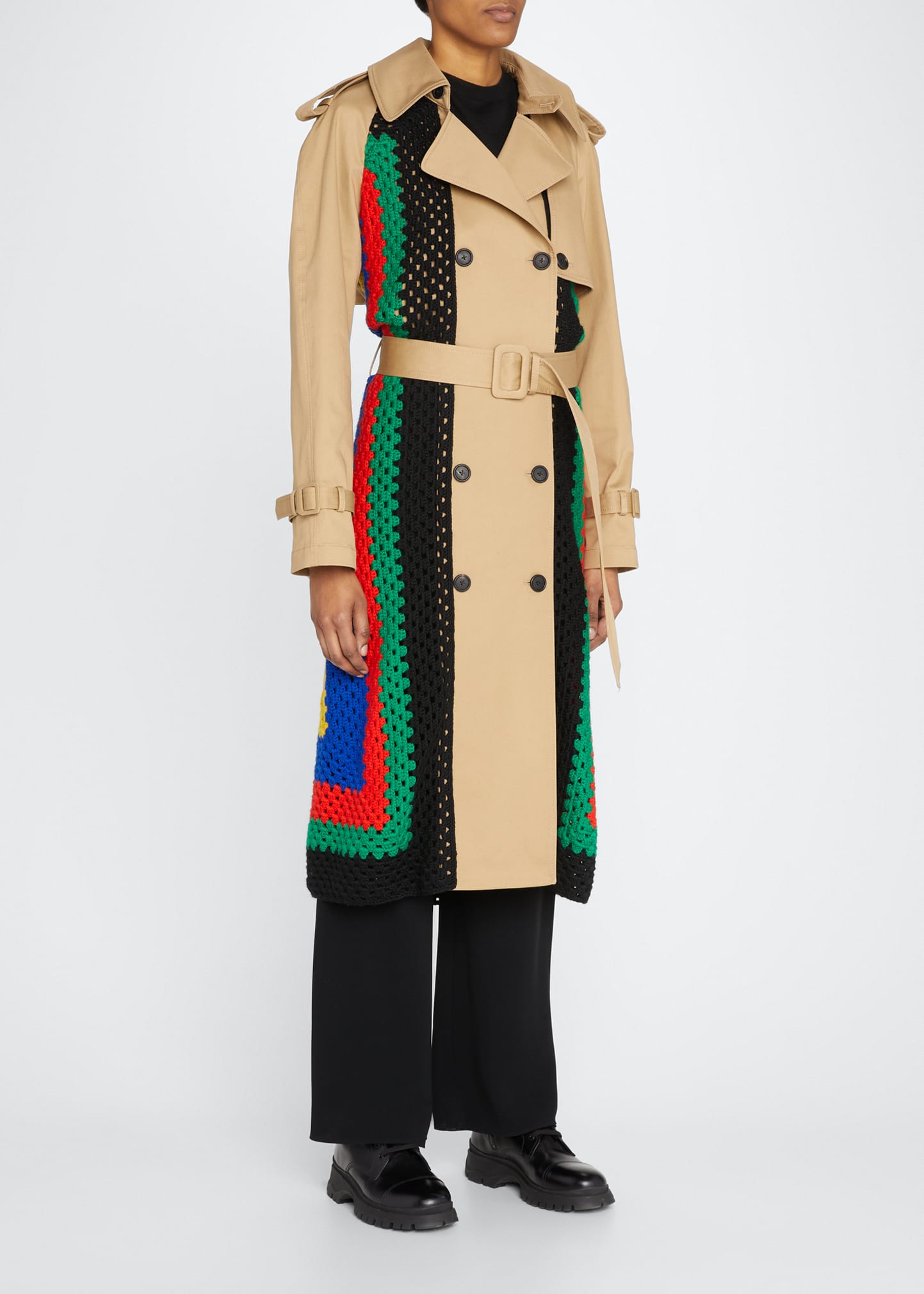 Monse Crochet Trench Coat - Bergdorf Goodman