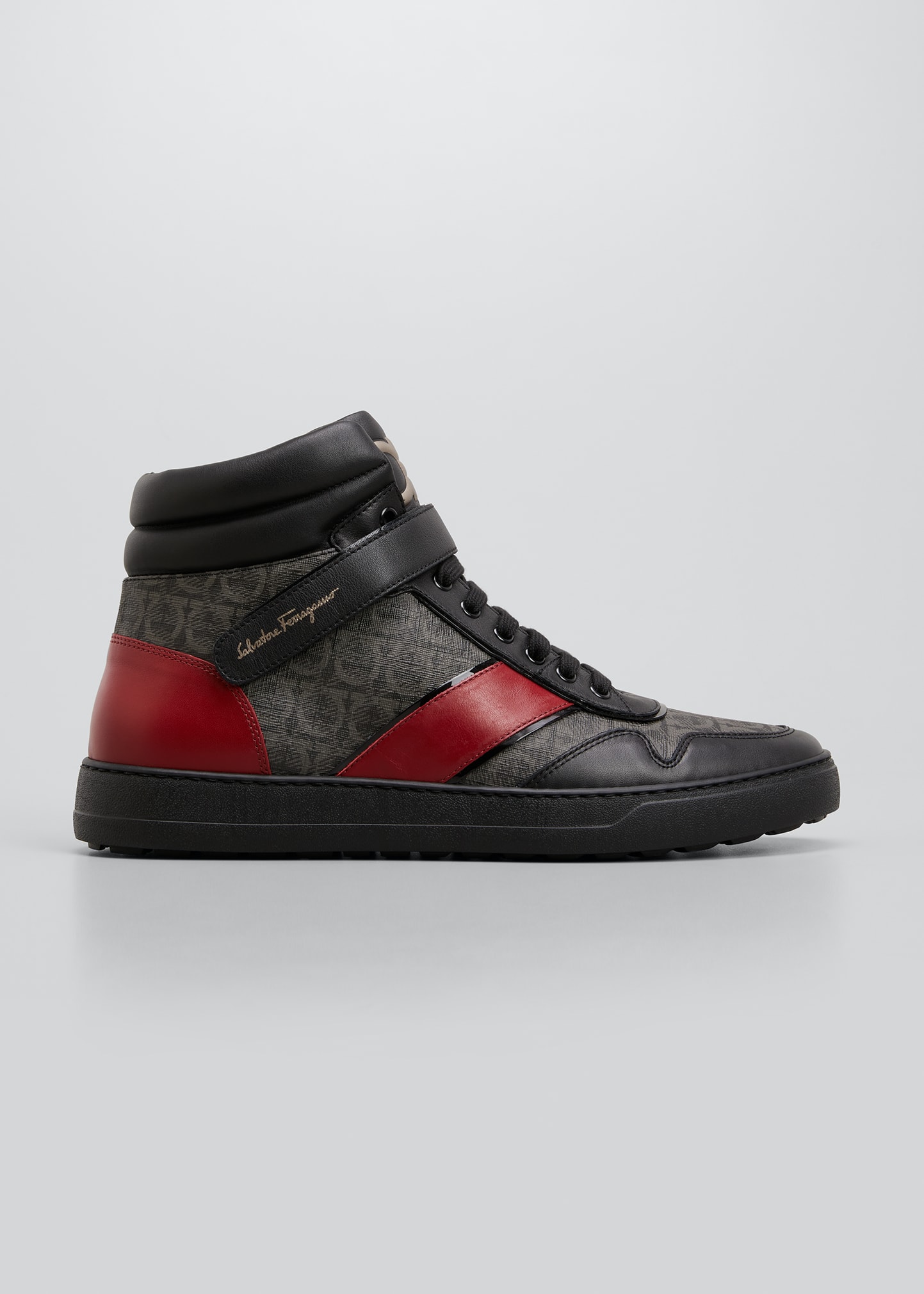 Fendi Men's FF Print Sock Boot Sneakers, Red - Bergdorf Goodman