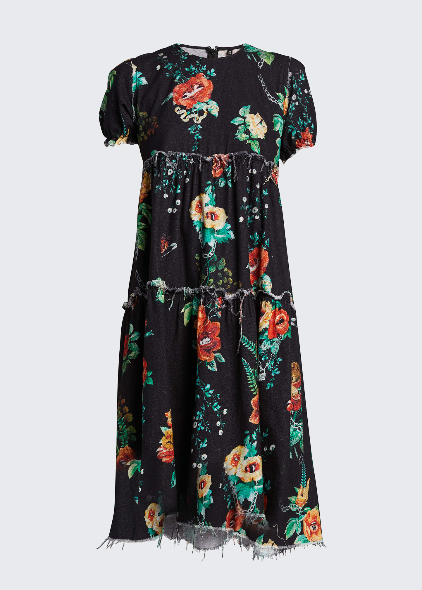 R13 Shredded Relaxed Midi Dress - Bergdorf Goodman
