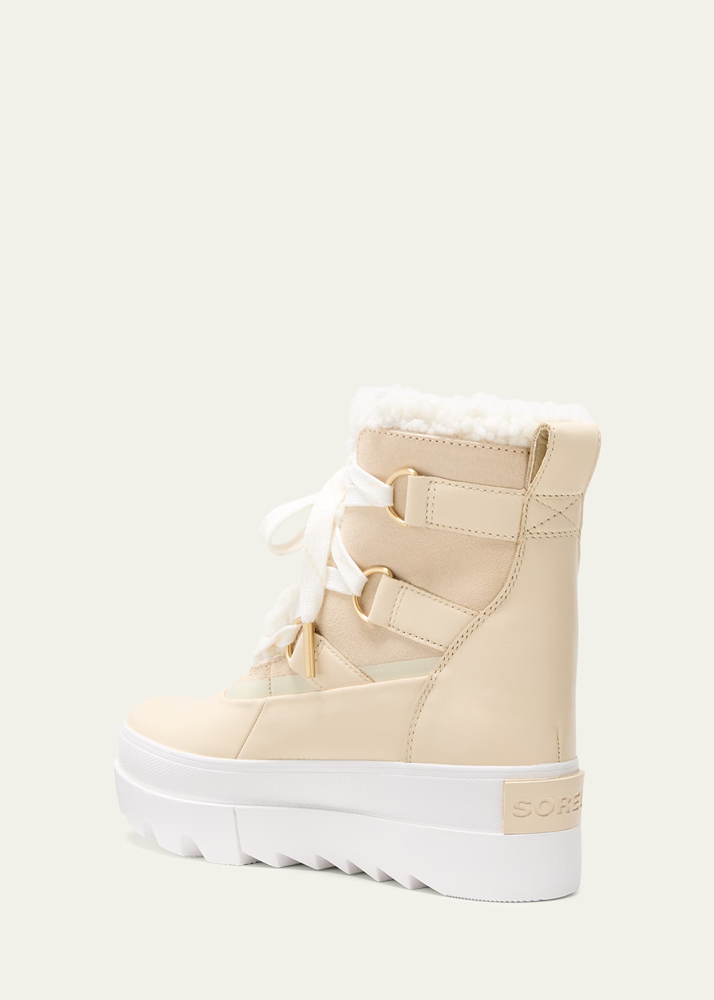 Joan Of Arctic Leather Faux-Fur Snow Booties