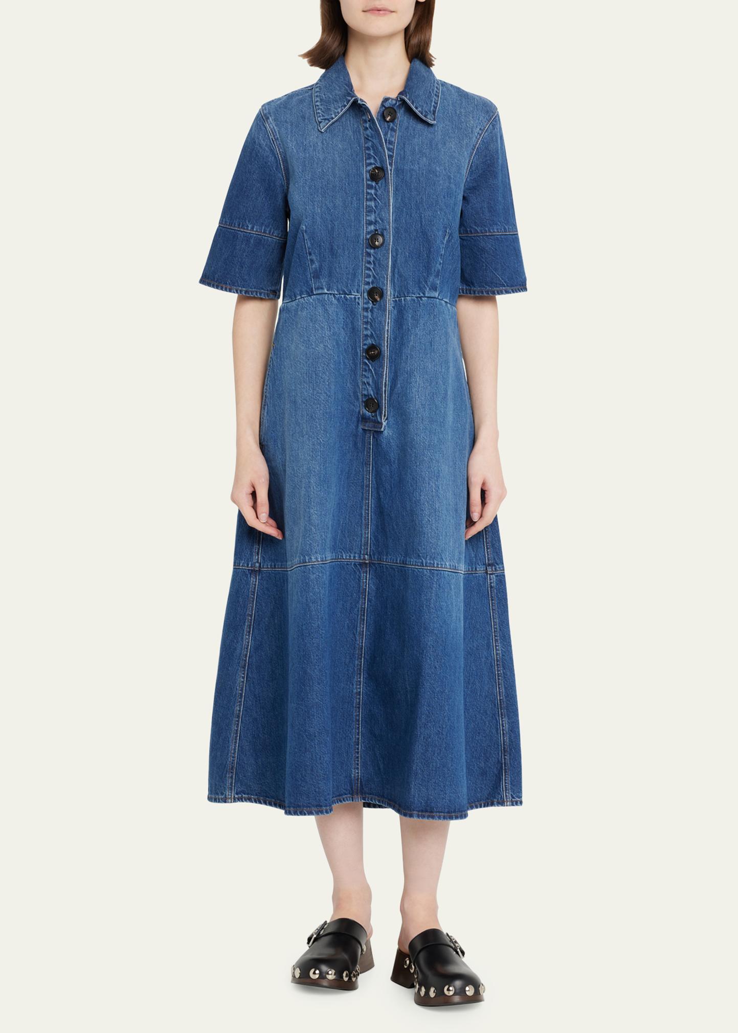 denim.dress near me Denim Please Dress – Skylar & Company Boutique Waist of corset fully closed (Inches):22 adult tops hard to forget Denim Petite Midi Short