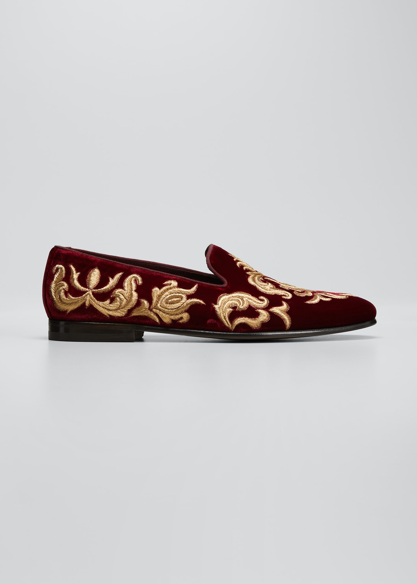 mens velvet slip ons