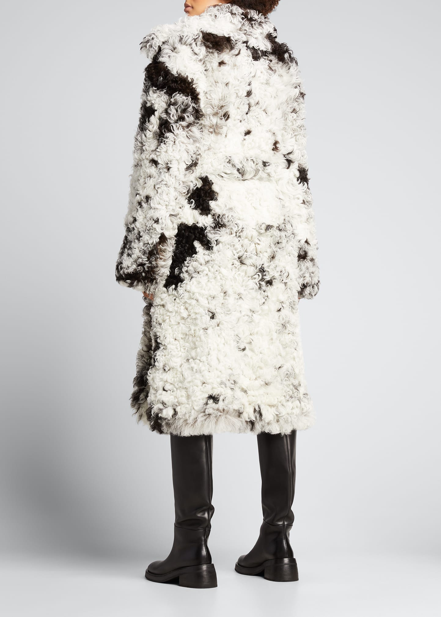 Proenza Schouler Speckled Curly Shearling Coat - Bergdorf Goodman