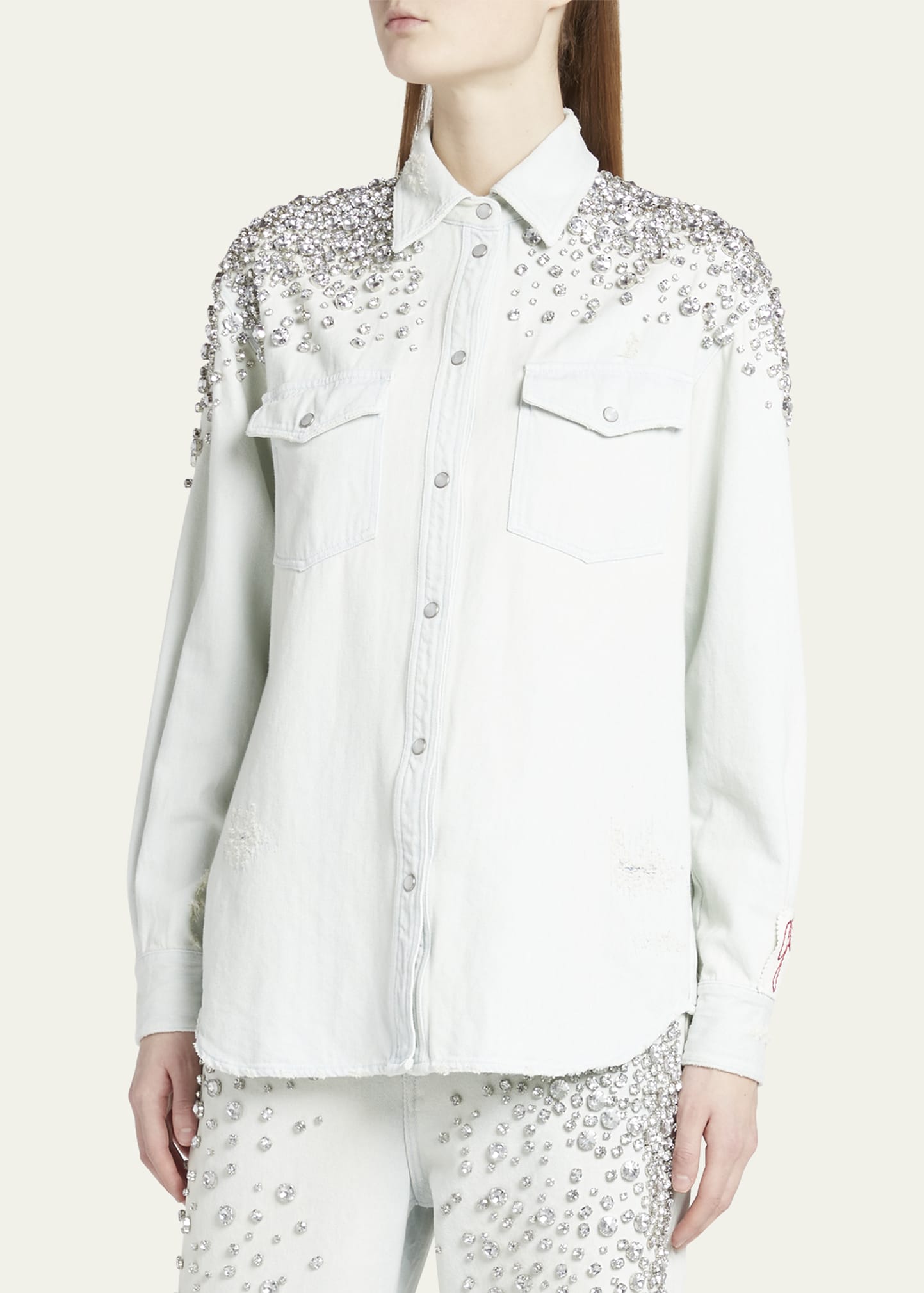 Golden Goose Golden Embellished Boyfriend Shirt - Bergdorf Goodman