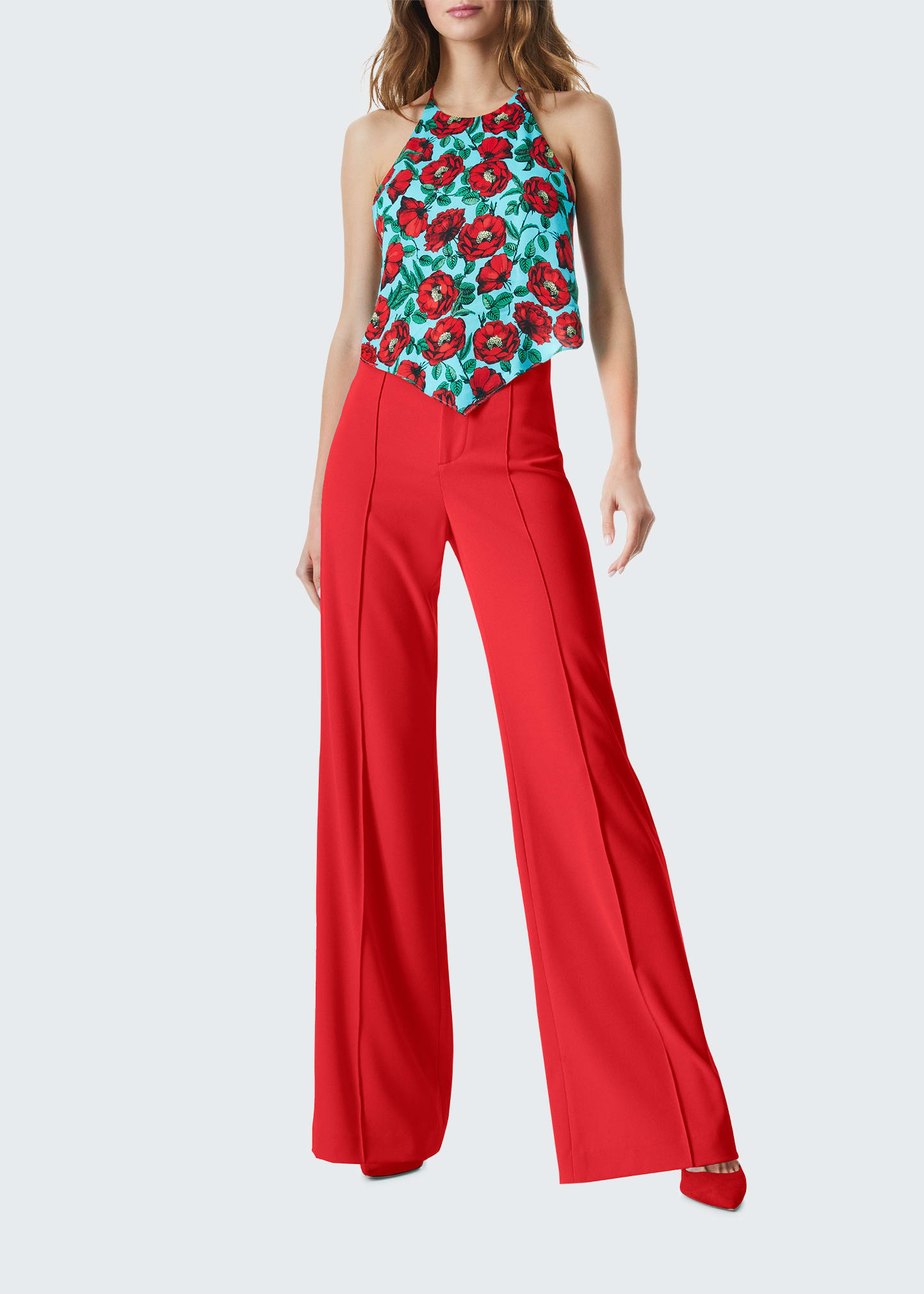 alice and olivia dylan wide leg pants