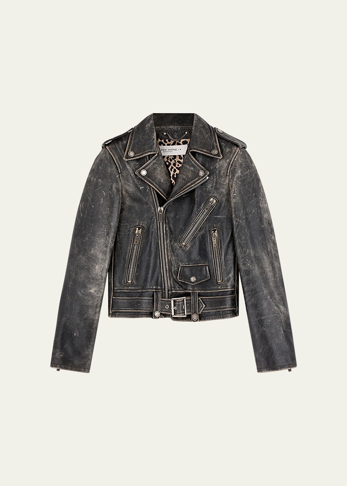 【送料&関税込】Golden Goose Destiny Leather Jacket GOLDEN GOOSE - Nevada biker leather jacket for women – NEW