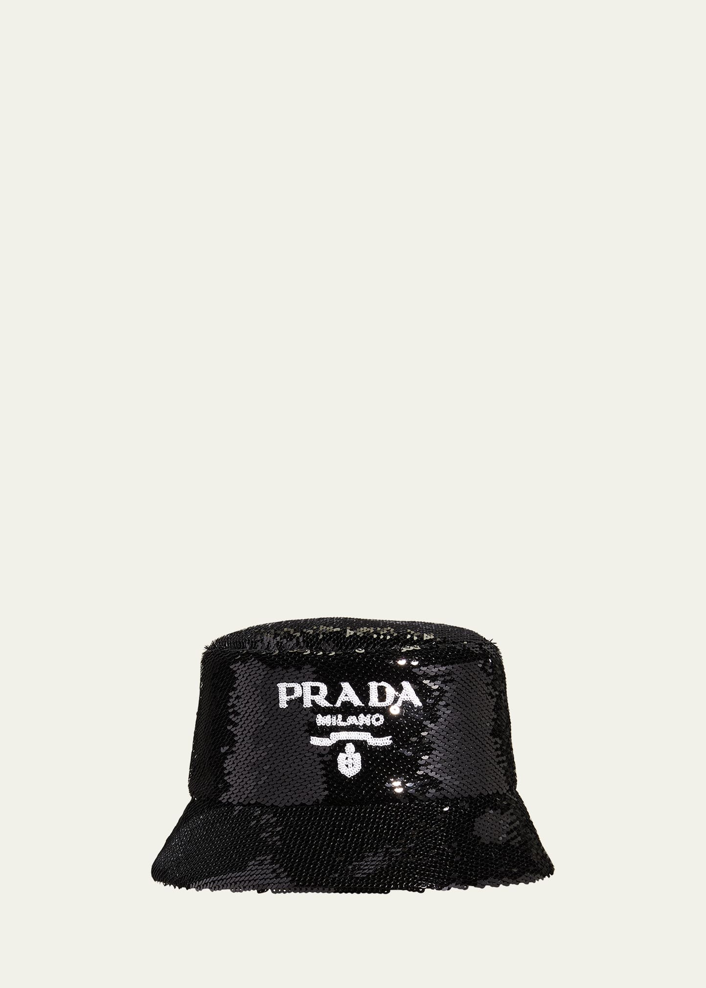Prada Sequin Logo Bucket Hat - Bergdorf Goodman