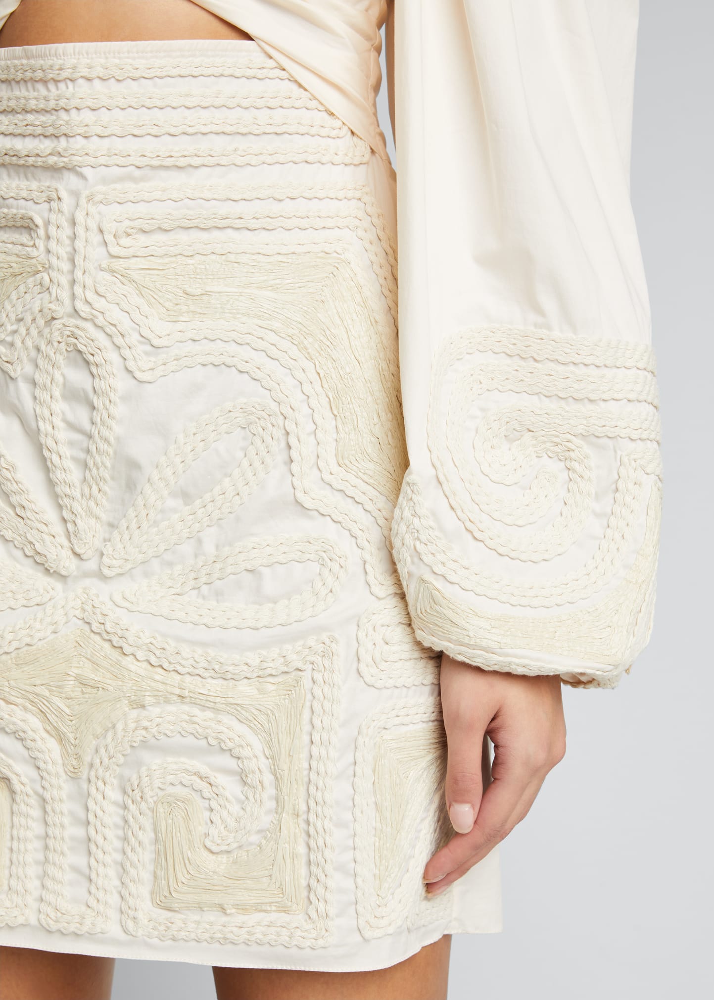johanna ortiz tropical mantra mini dress Johanna Ortiz Tropical Mantra Stretch Cotton Poplin Mini Dress in White