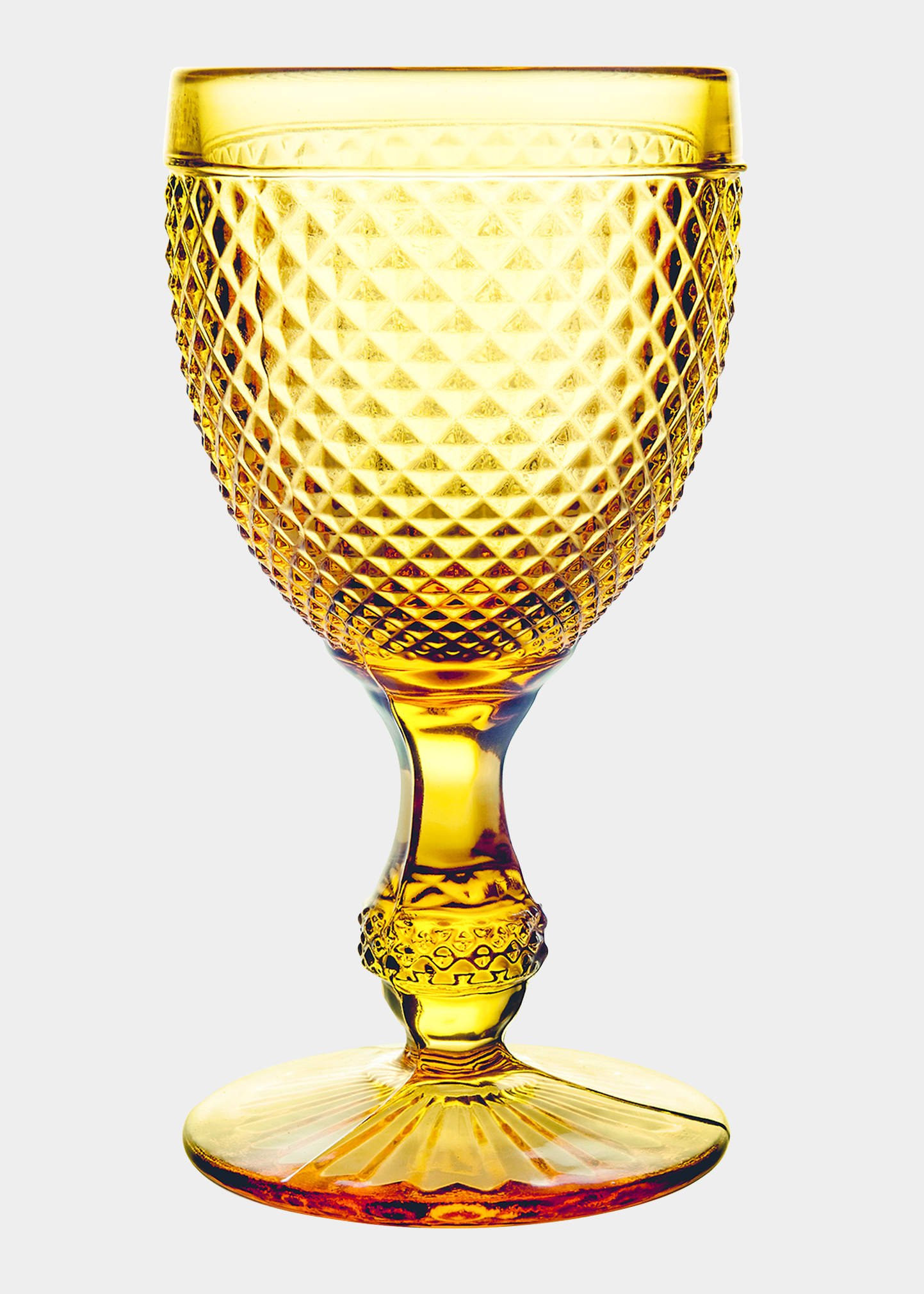 Bicos Amber Water Goblet Glass