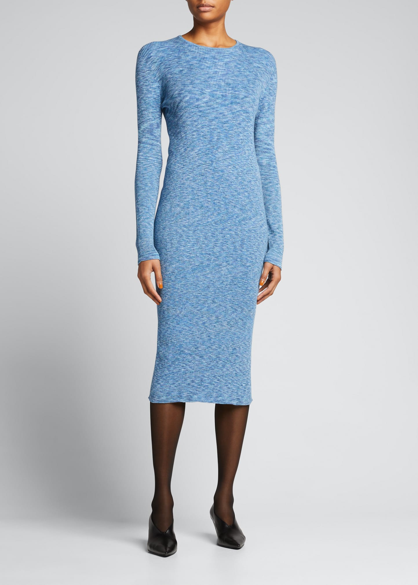 Tibi Printed Combed Cotton Midi Dress