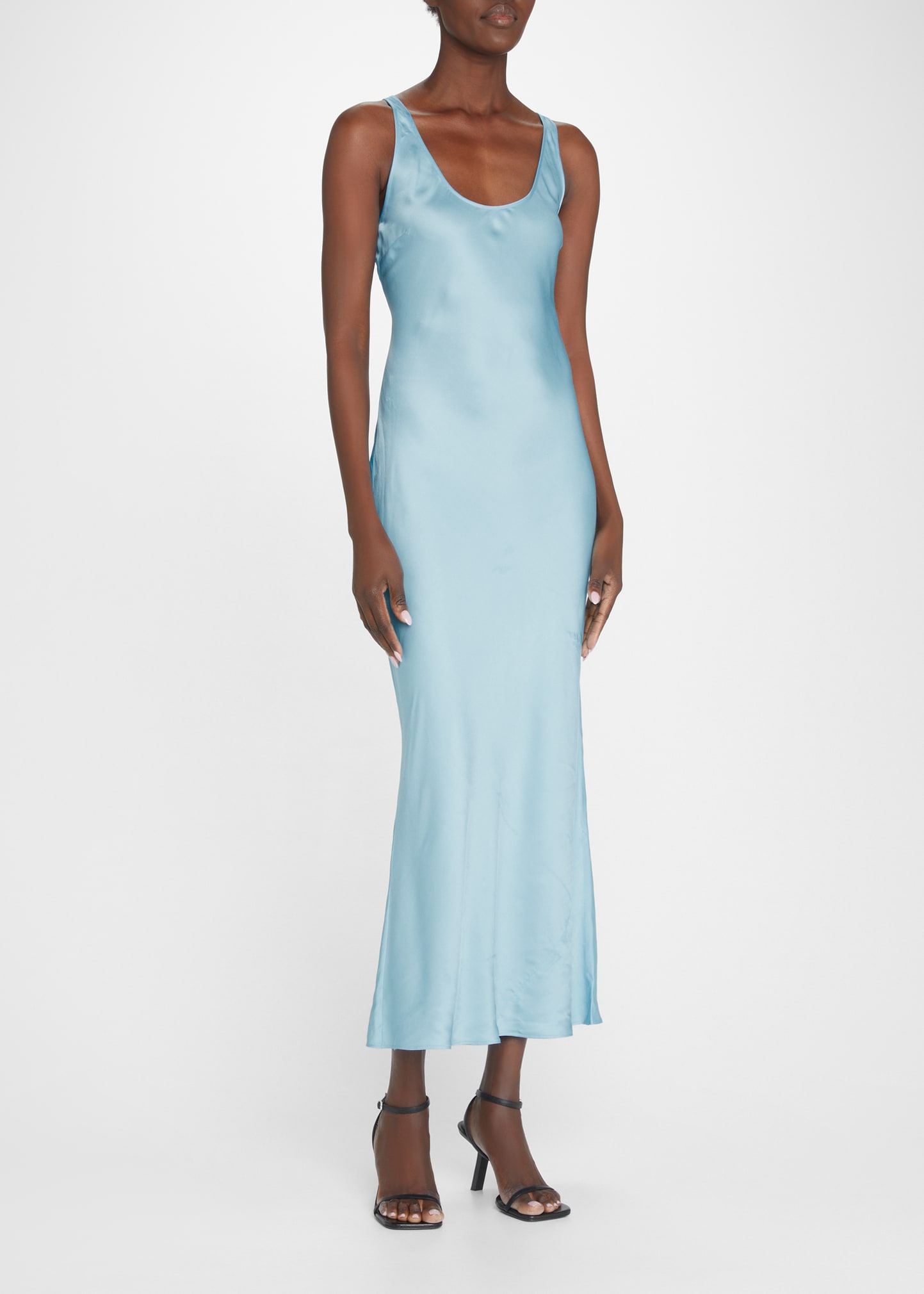 strapless casual dress Esra Linen Strapless Maxi Dress