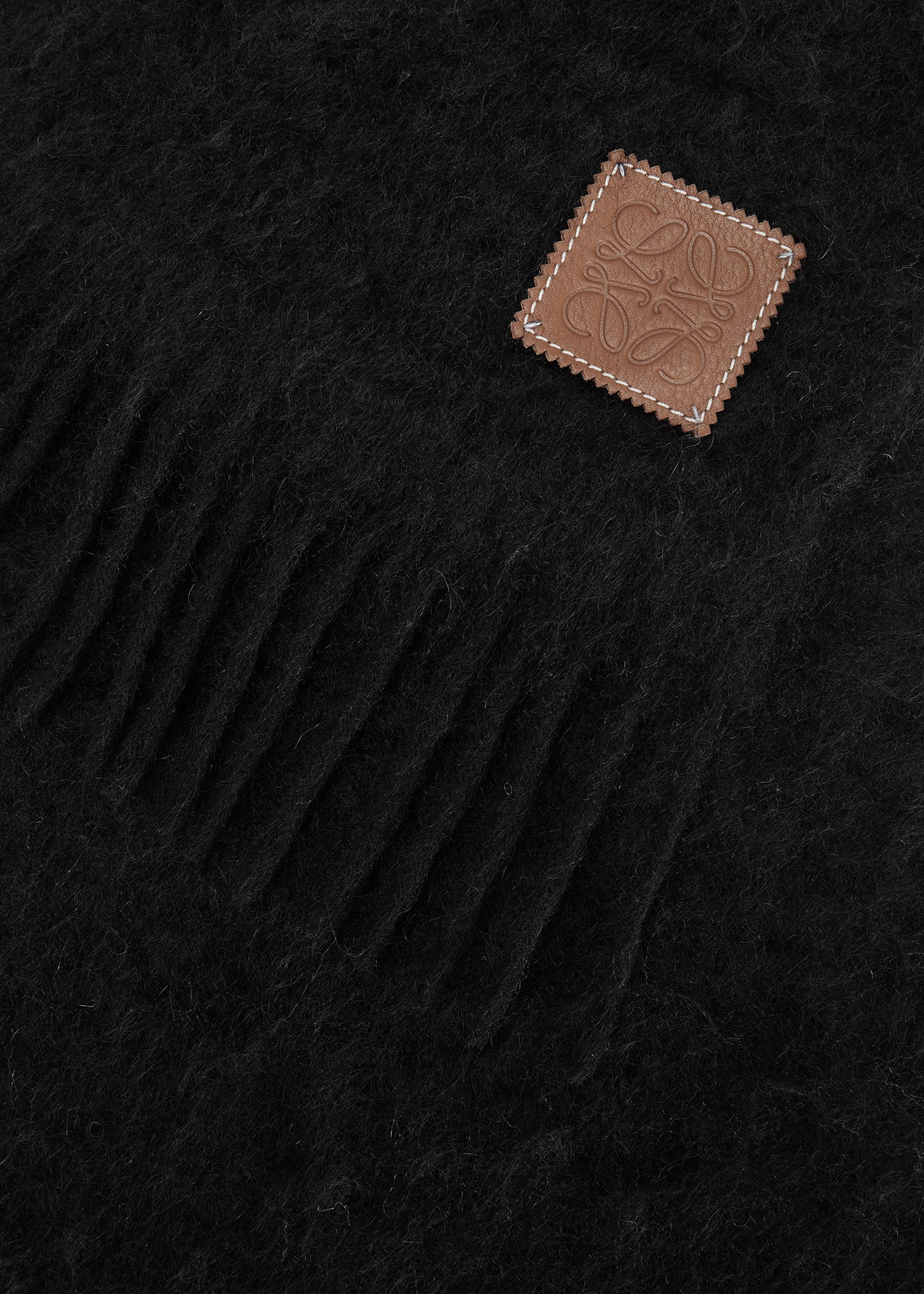 小物 LOEWE Anagram Patch Mohair Maffler Loewe Crystal-Embellished Anagram Patch Wool and Mohair