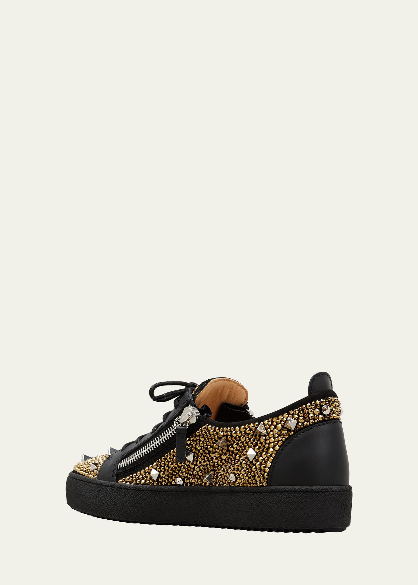 Giuseppe Zanottiスワロフスキースニーカー Giuseppe Zanotti Men's Mix Studded Swarovski Crystals Low-Top
